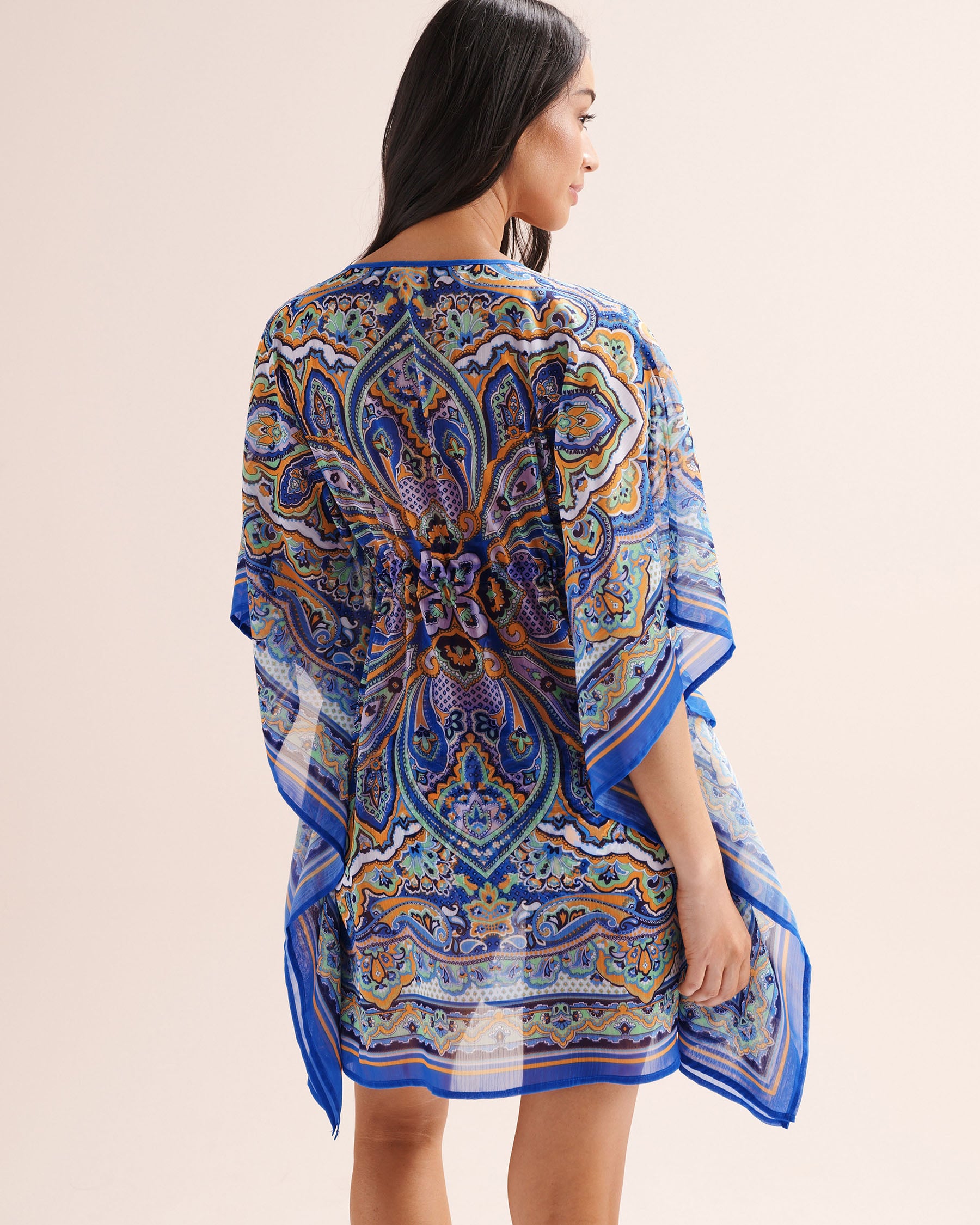 BLEU ROD BEATTIE Solea Paisley Caftan Blue RBSP27802 - View4