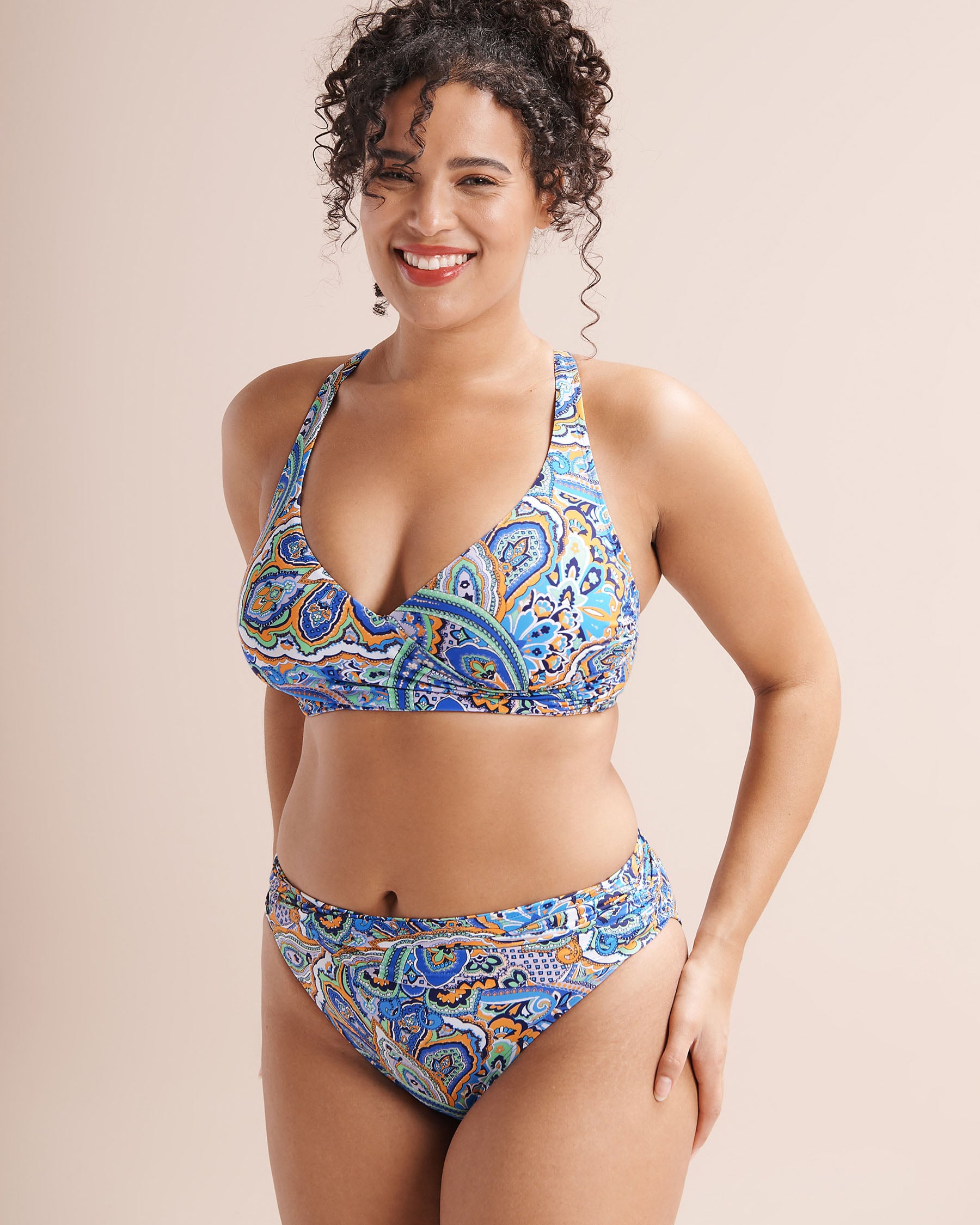 BLEU ROD BEATTIE Bas de bikini hipster Solea Paisley Bleu RBSP27532 - View4