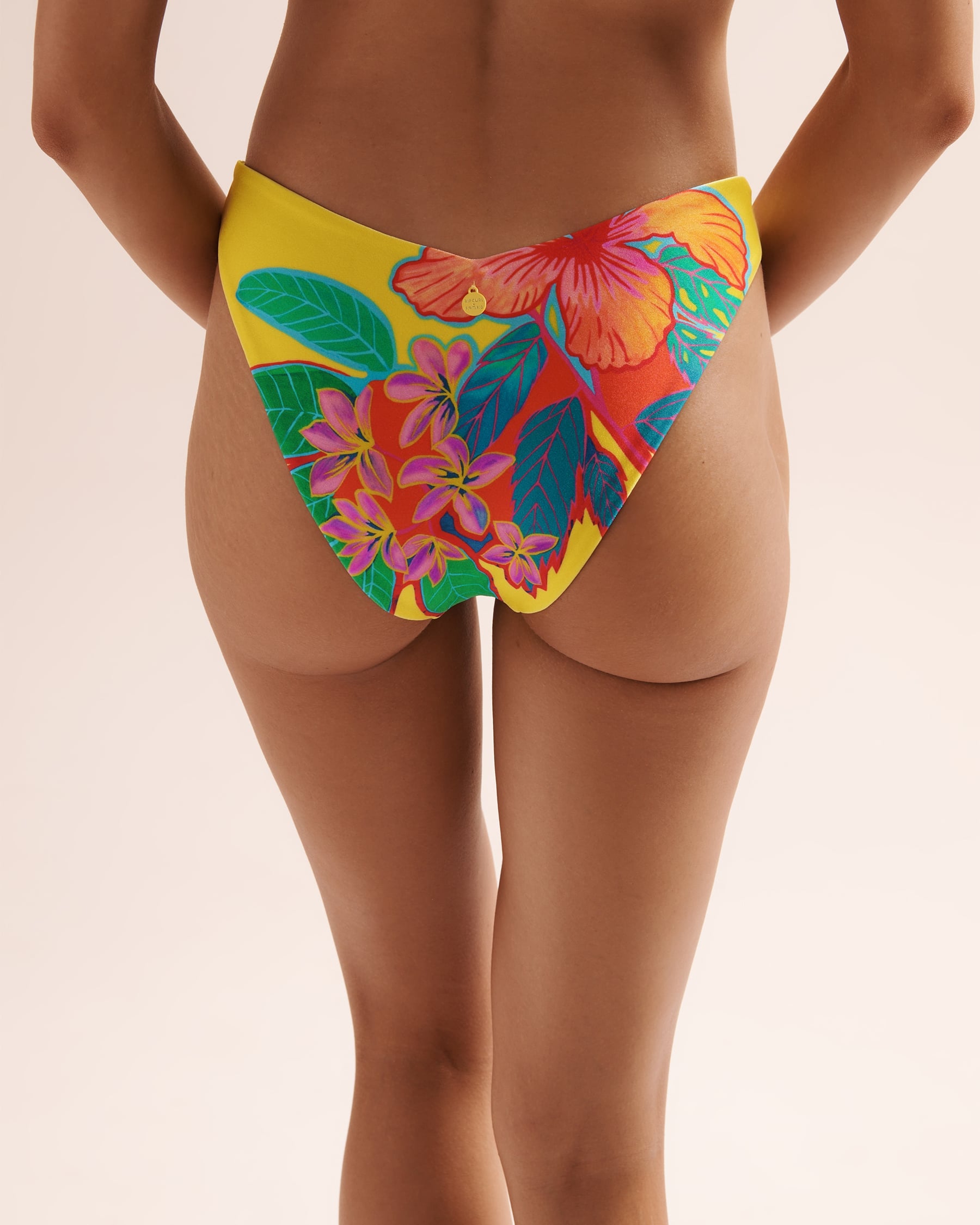 RIP CURL Bliss High Leg Cheeky Bikini Bottom Yellow 11LWSW - View2