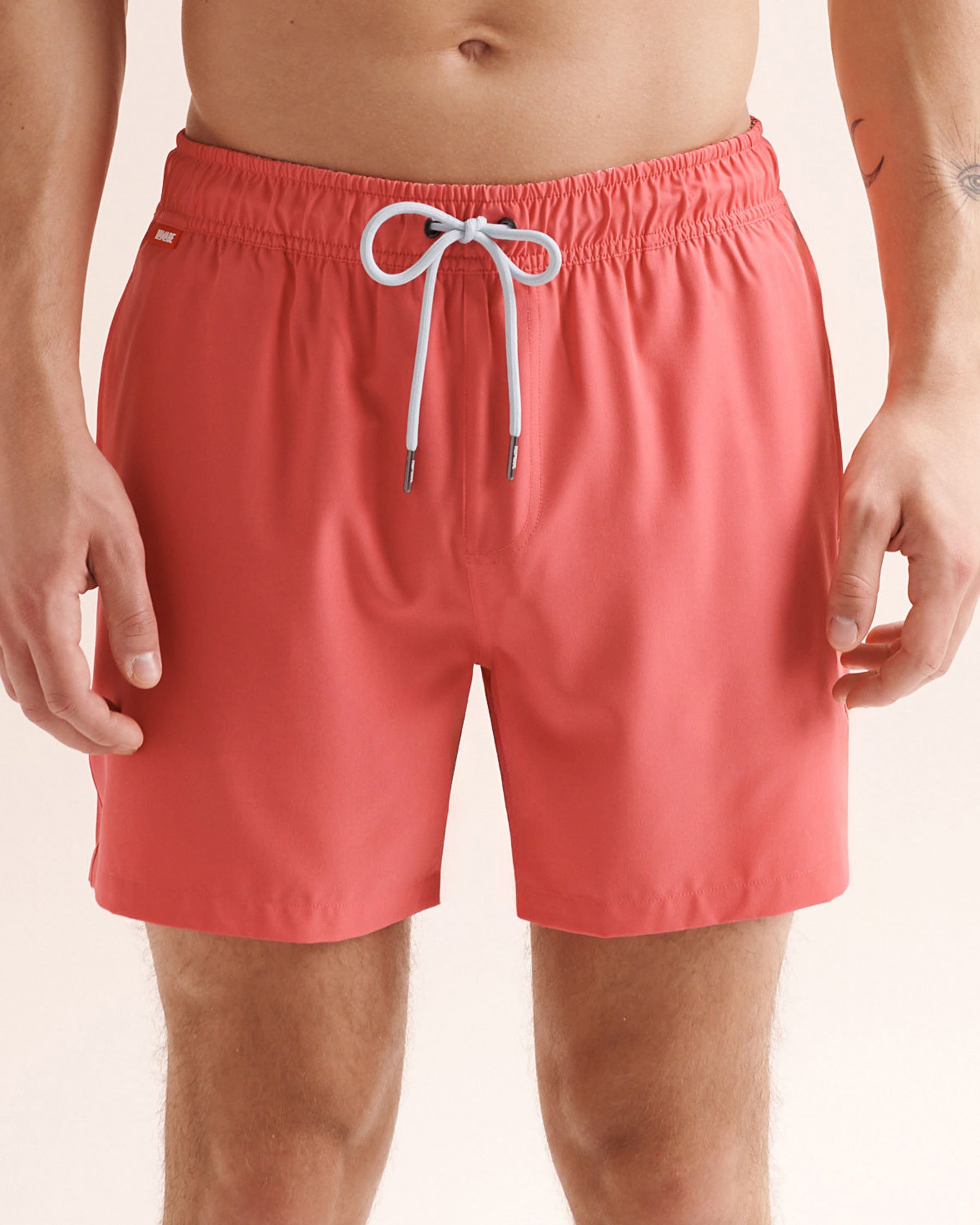 HAMABE Compressive Liner 5'' Volley Swimsuit Coral Pink 03100089 - View1