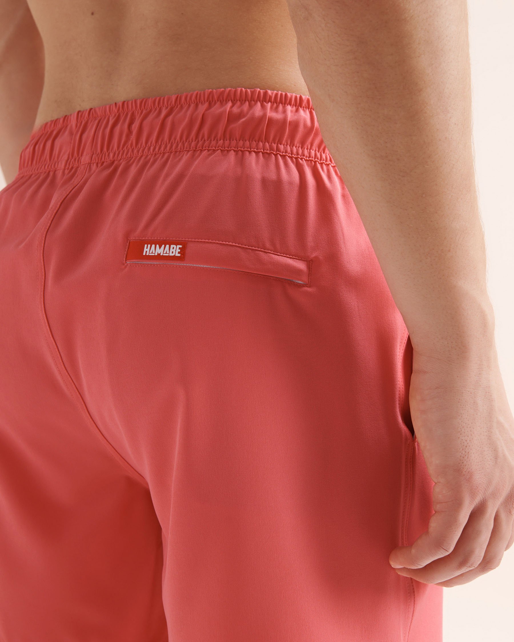 HAMABE Compressive Liner 5'' Volley Swimsuit Coral Pink 03100089 - View4