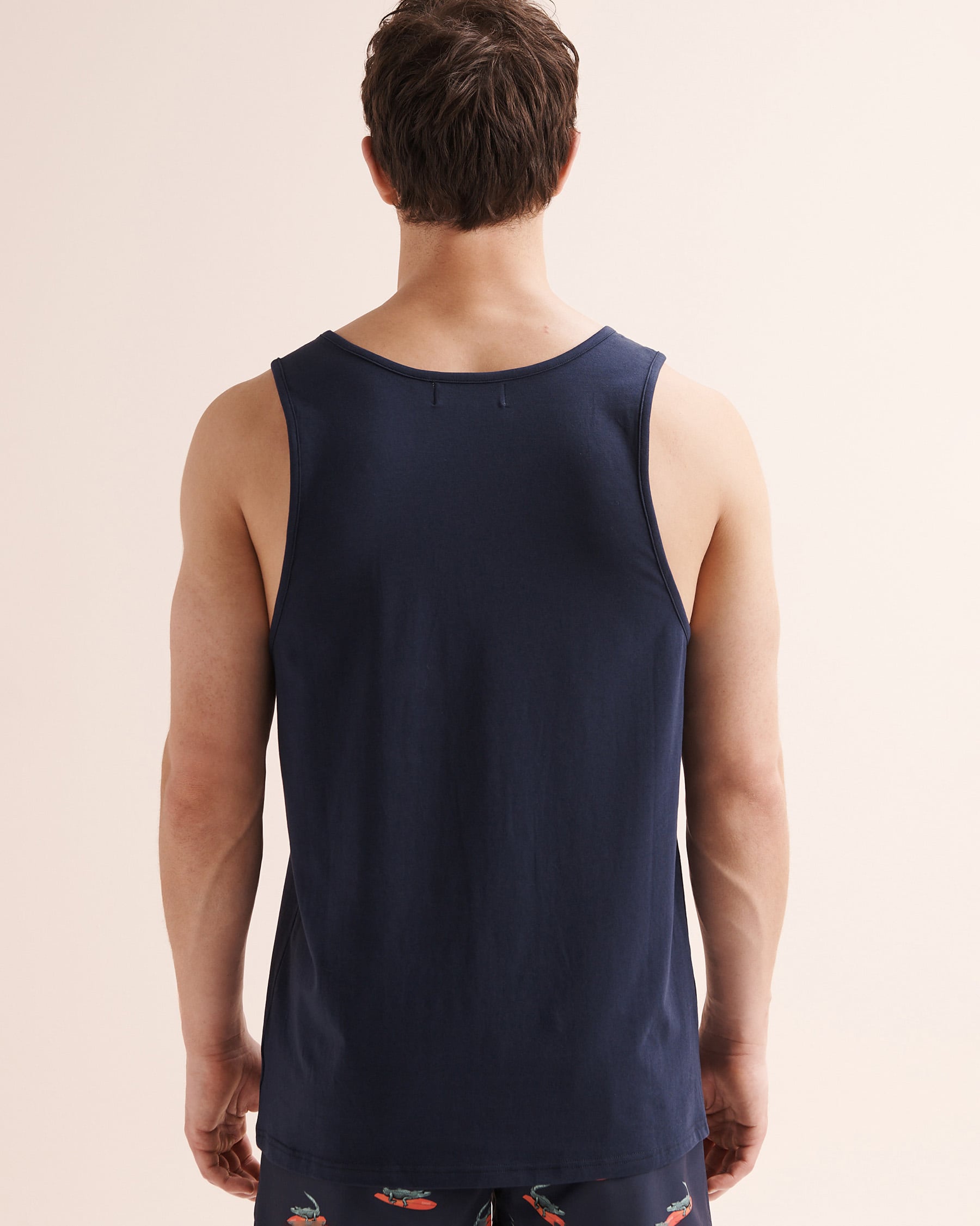 HAMABE Camisole crocrodile Bleu maritime 04100073 - View4