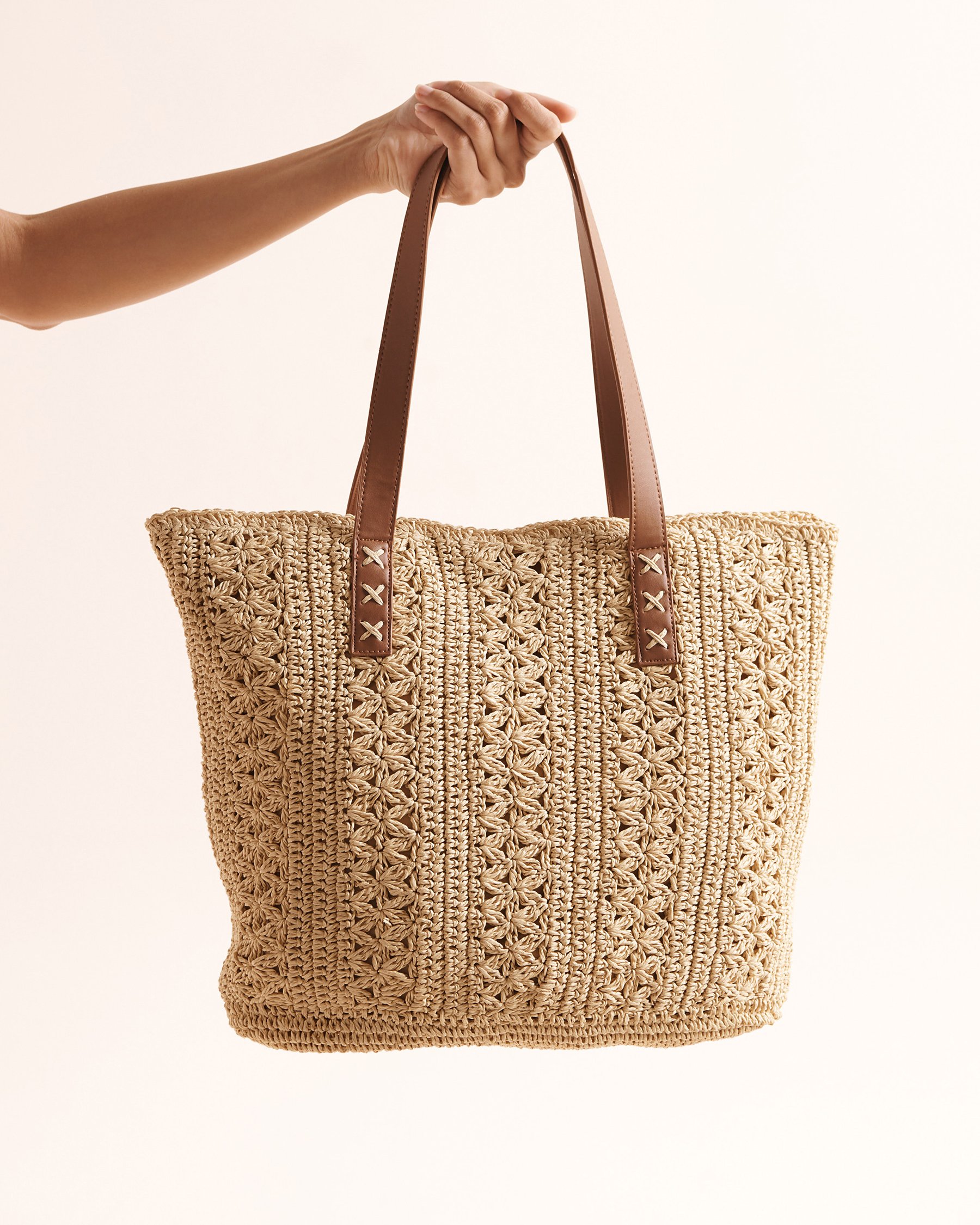BIKINI VILLAGE Beach Bag Beige and brown 02500024 - View1