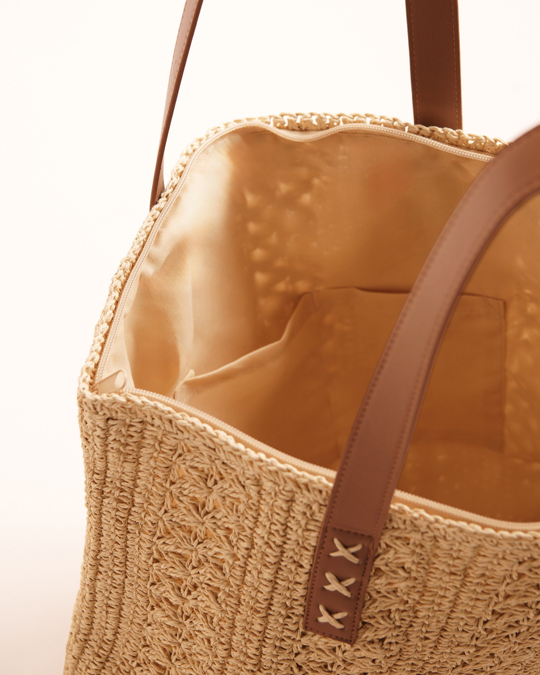 BIKINI VILLAGE Beach Bag Beige and brown 02500024 - View2