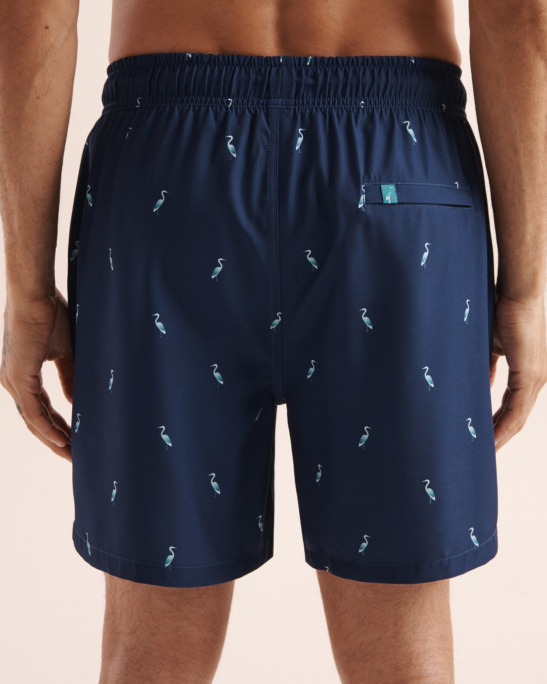 SHORELINE SEVEN Birds Signature Compressive Liner 6'' Volley Swimsuit Blue 03100094 - View2