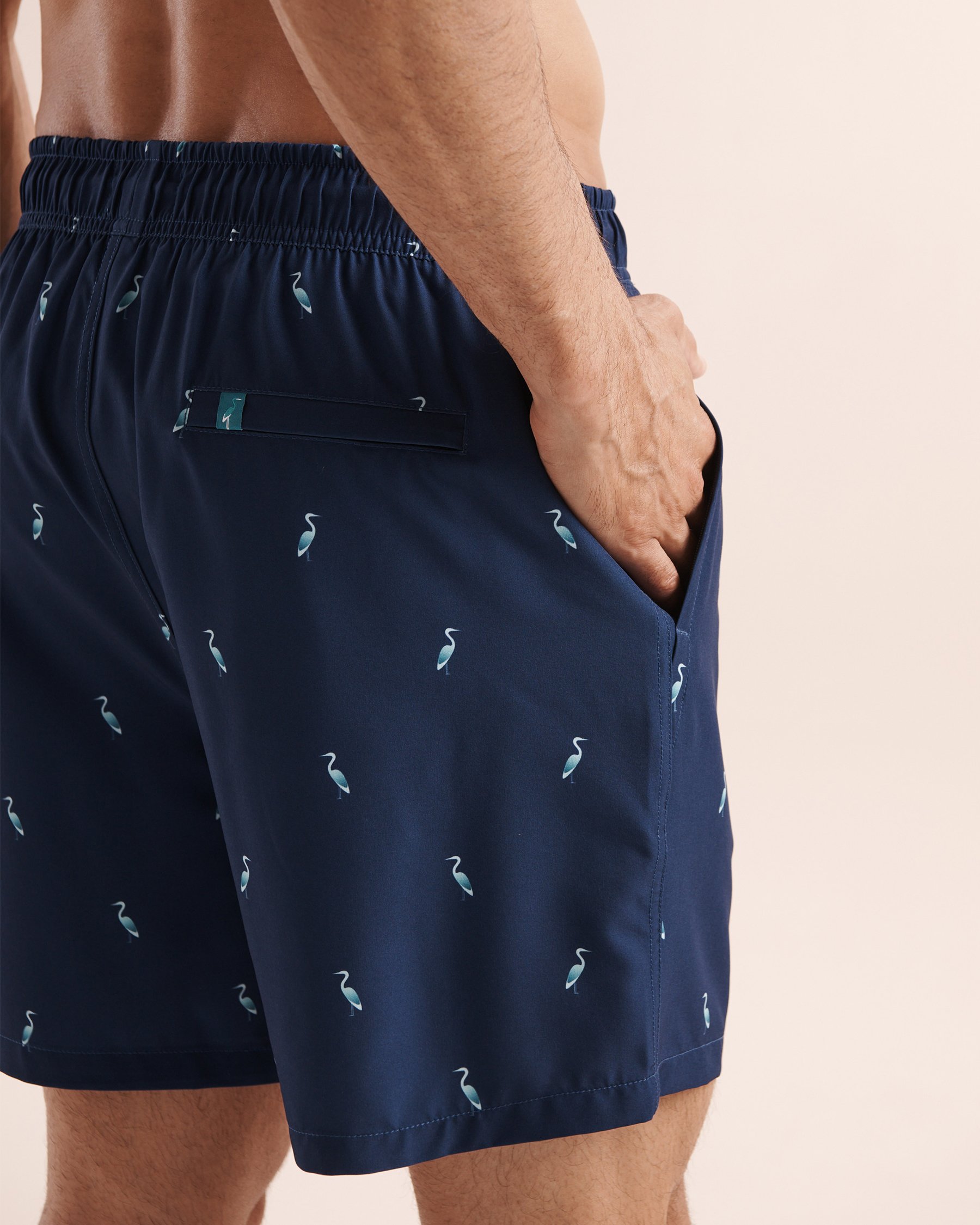 SHORELINE SEVEN Birds Signature Compressive Liner 6'' Volley Swimsuit Blue 03100094 - View6