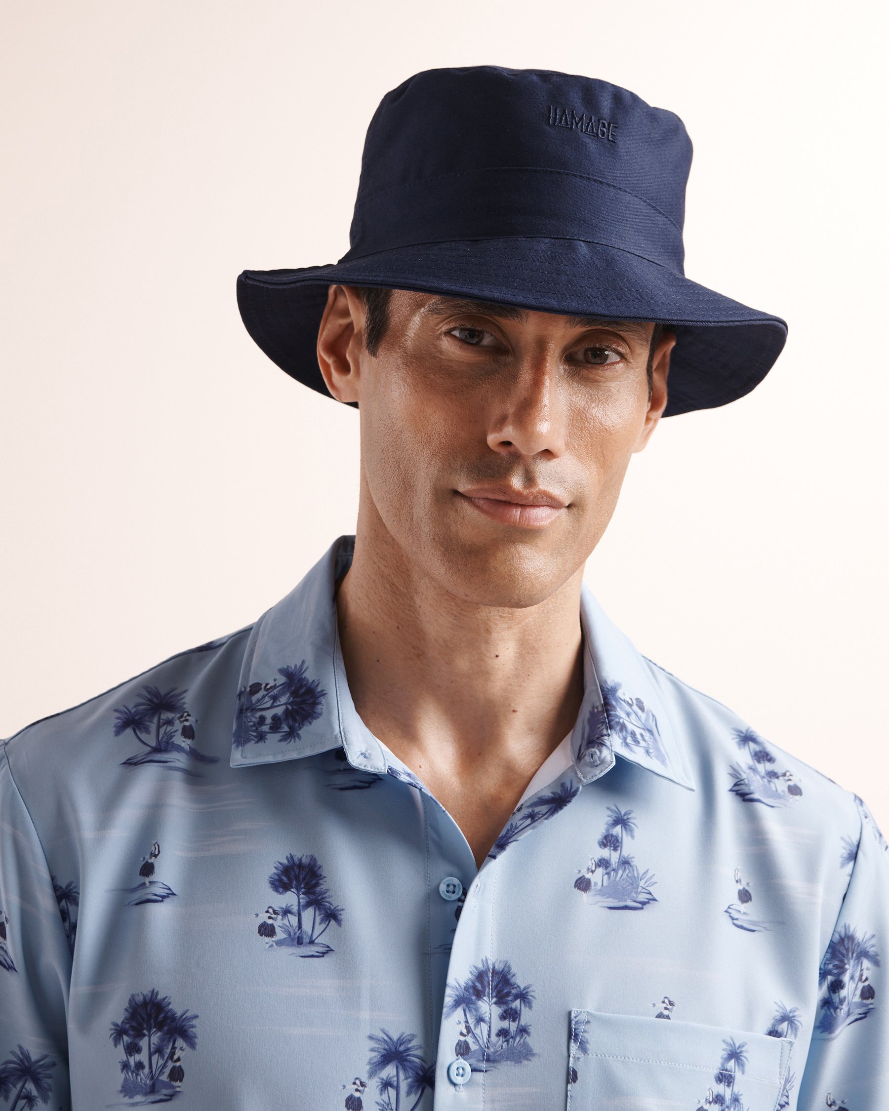 HAMABE Bucket Hat Maritime Blue 04300001 - View3
