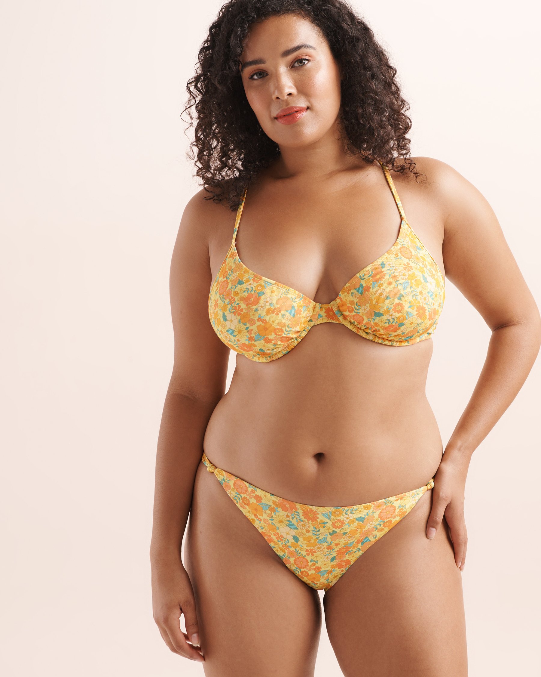 BODY GLOVE Felicity Solo D-F Cup Bikini Top Pink, yellow, orange, blue/Floral 3969515D - View1