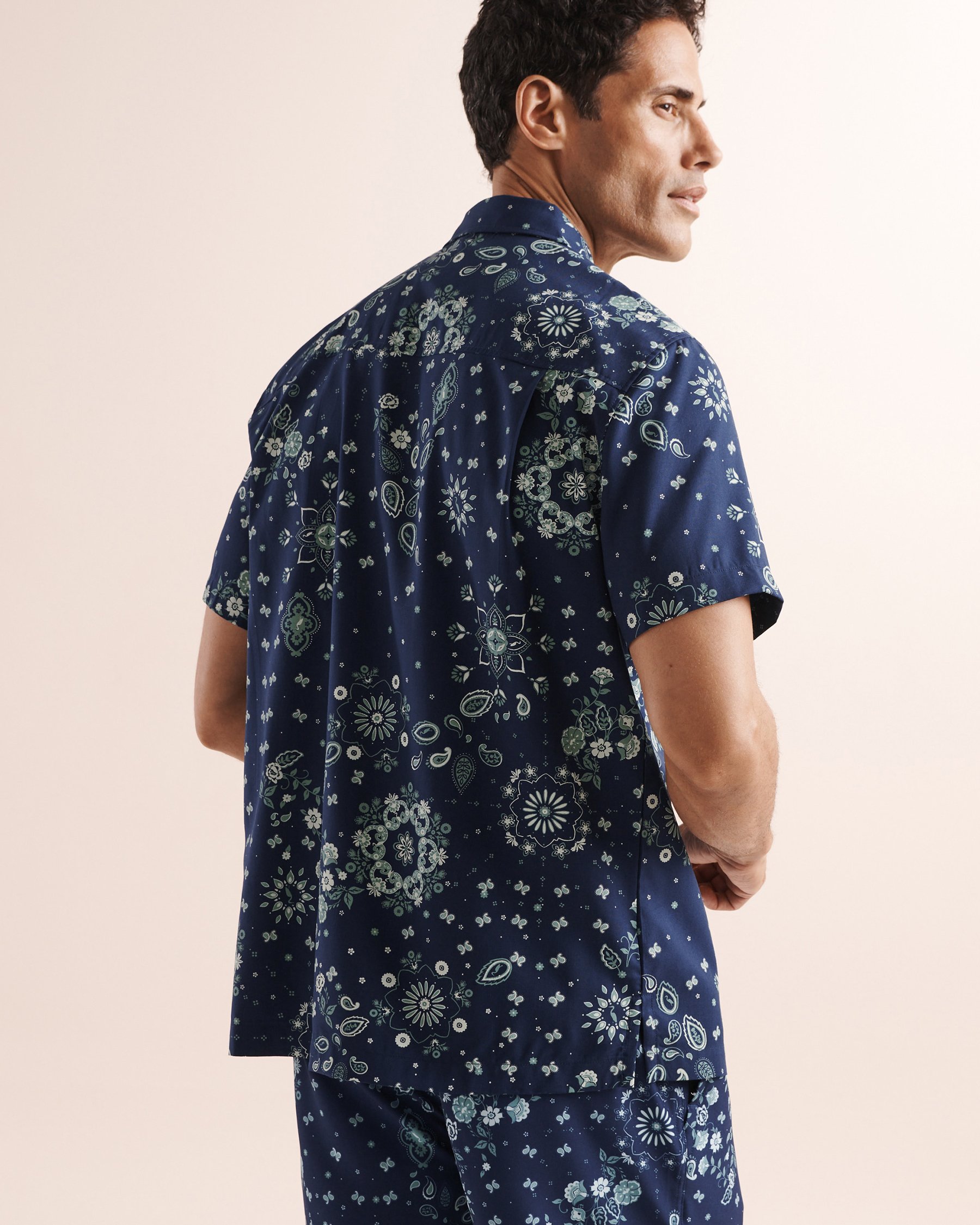 SHORELINE SEVEN Chemise à motif cachemire floral Bleu 04100082 - View2