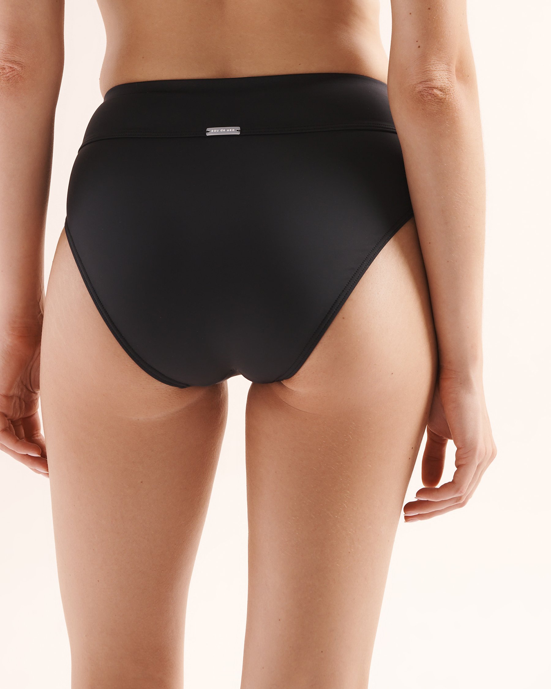 EAU DE SEA High-Rise Brazilian Bikini Bottom Black 01300658 - View3