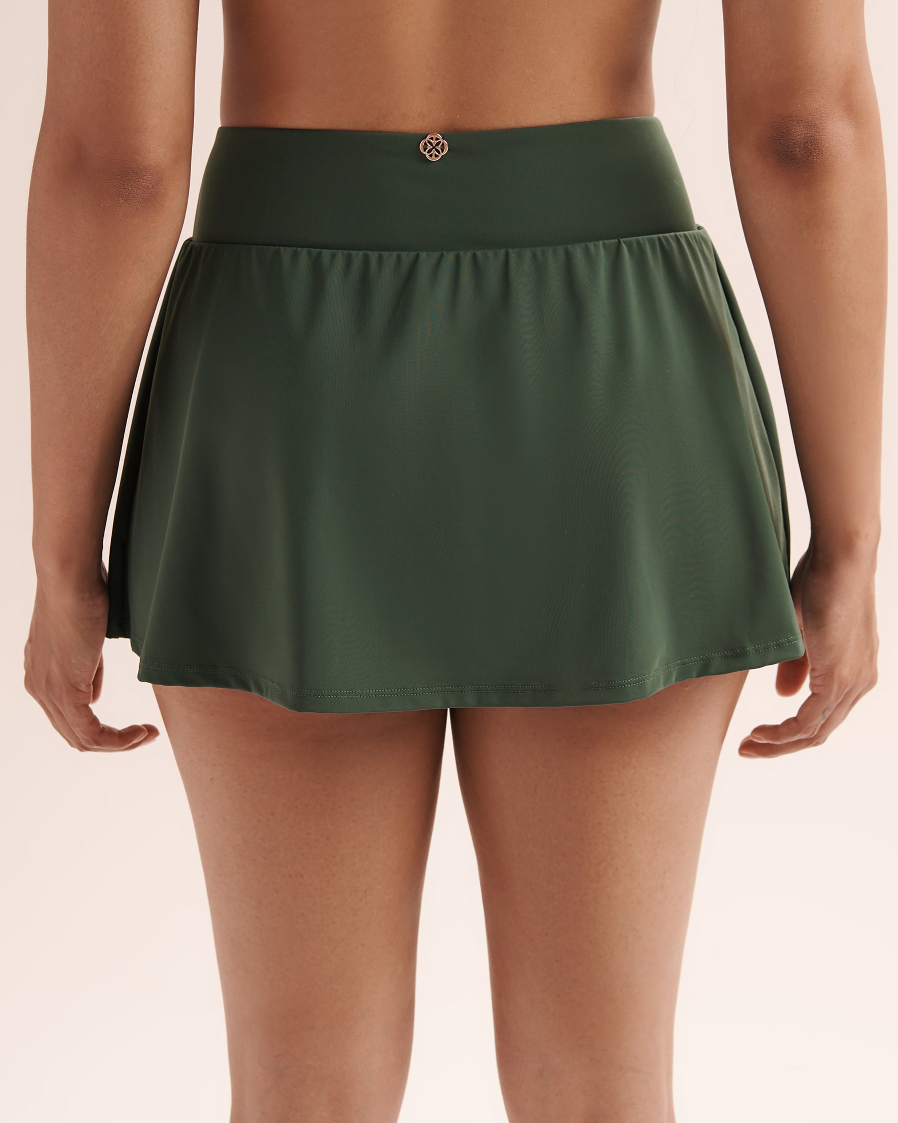 TURQUOISE COUTURE Bas de bikini jupe taille haute gainant Vert sycomore 01300654 - View4