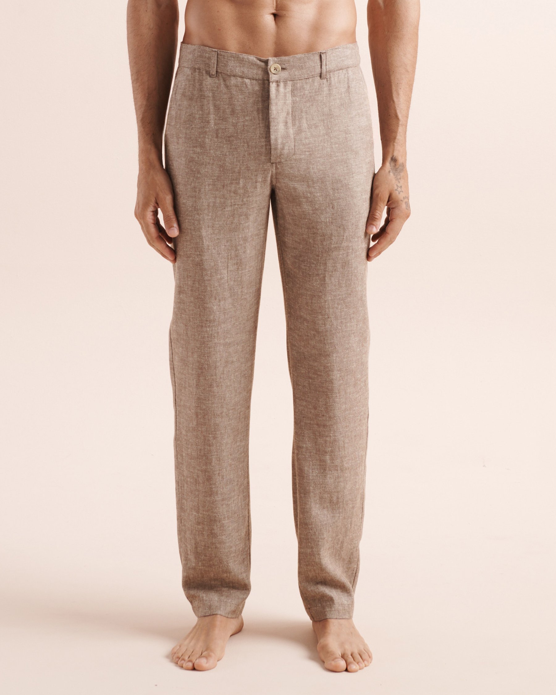 OFF THE BEACH Pantalon en mélange de lin Beige 04200010 - Voir1