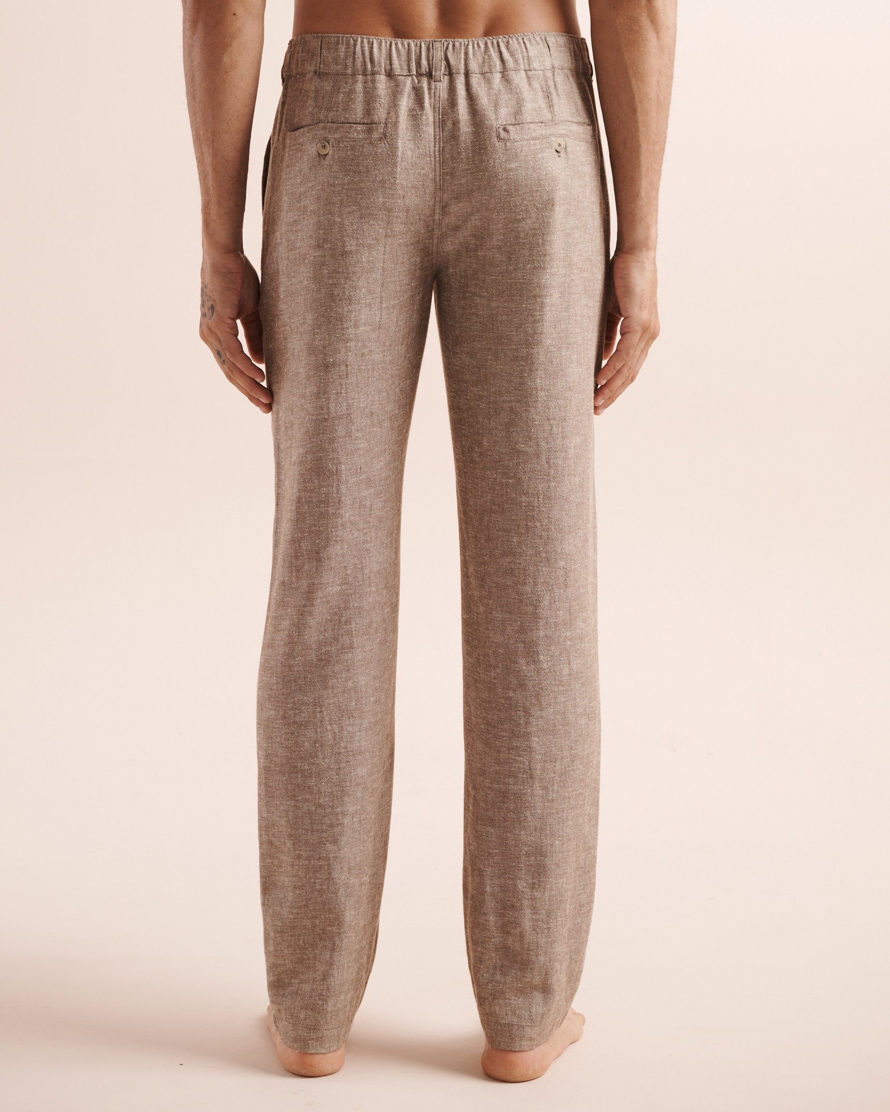 OFF THE BEACH Pantalon en mélange de lin Beige 04200010 - Voir2
