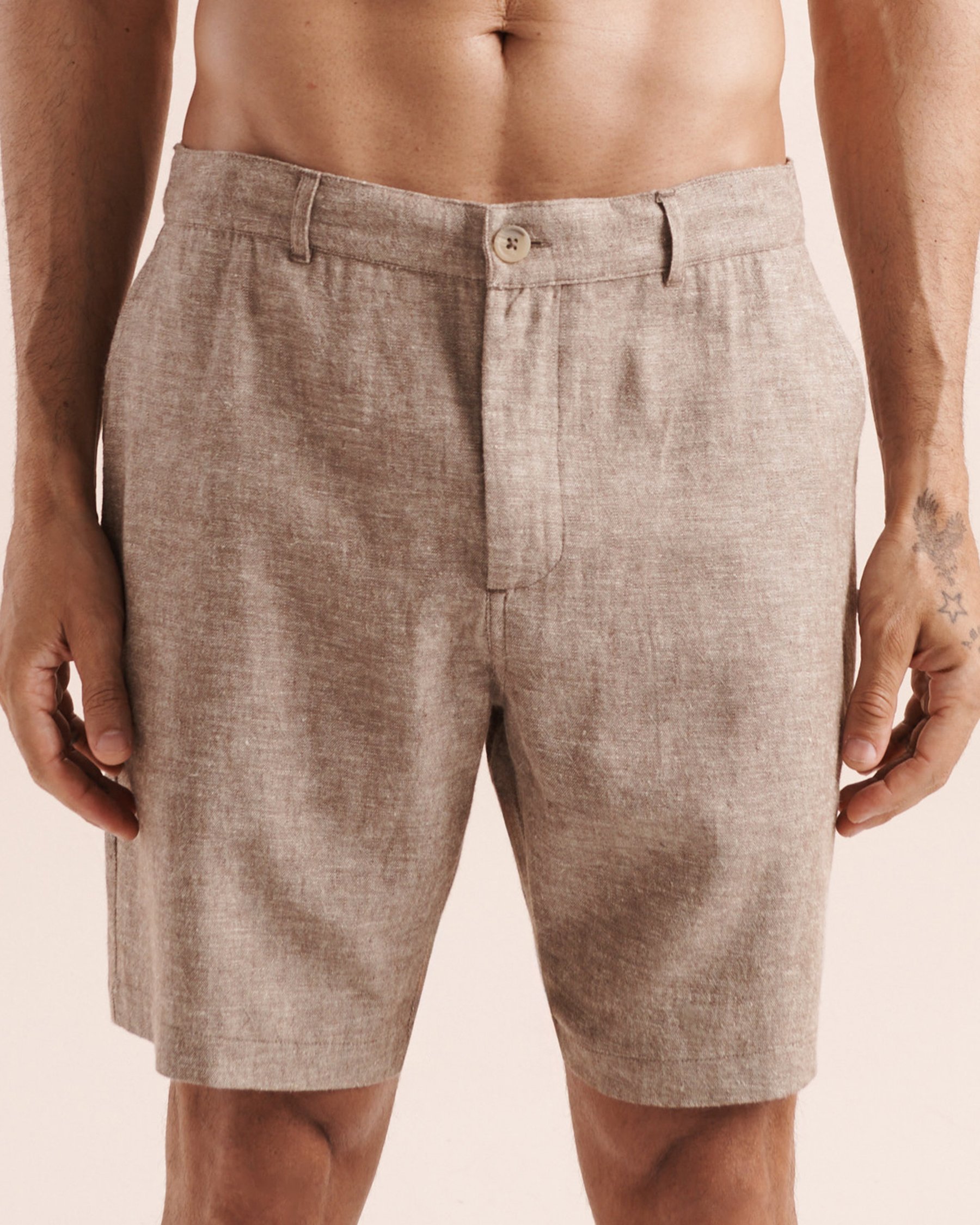 OFF THE BEACH Short en mélange de lin Beige 04200011 - View1