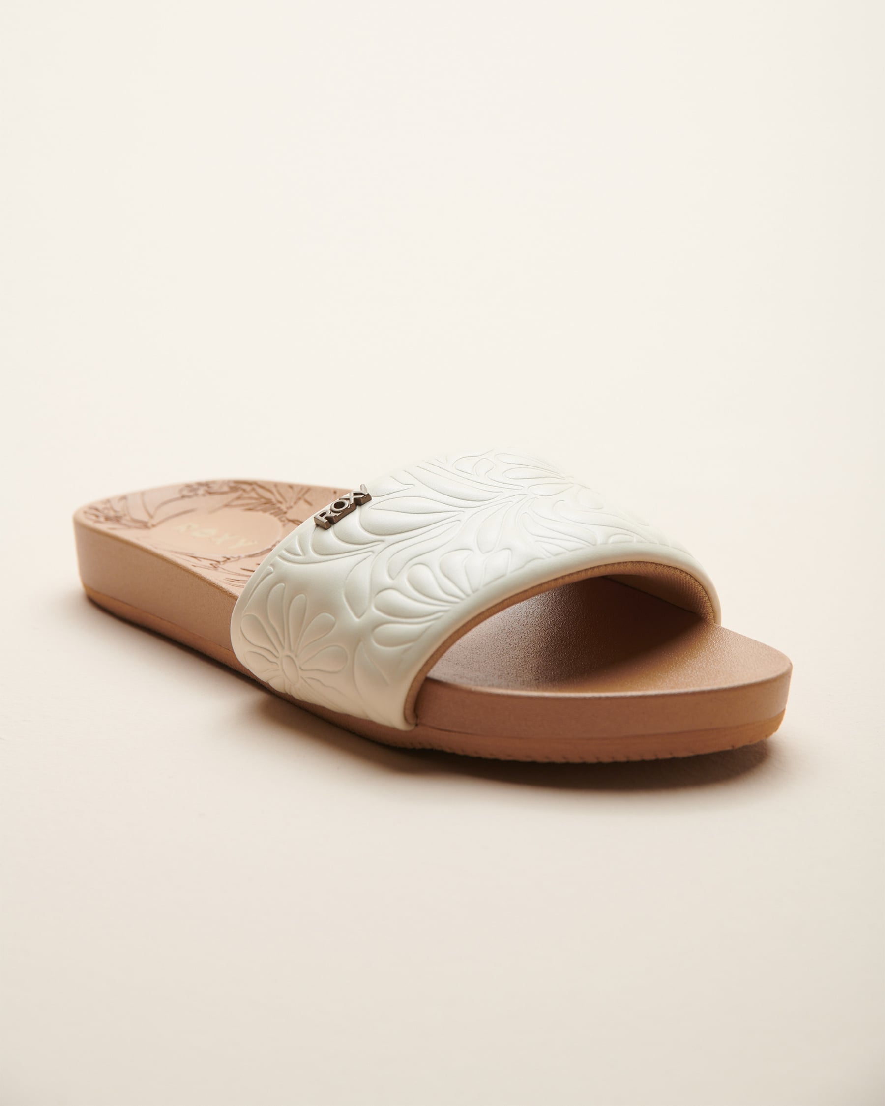 ROXY Nani Slide Floral Textured Strap Beige and white 14400715 - View5