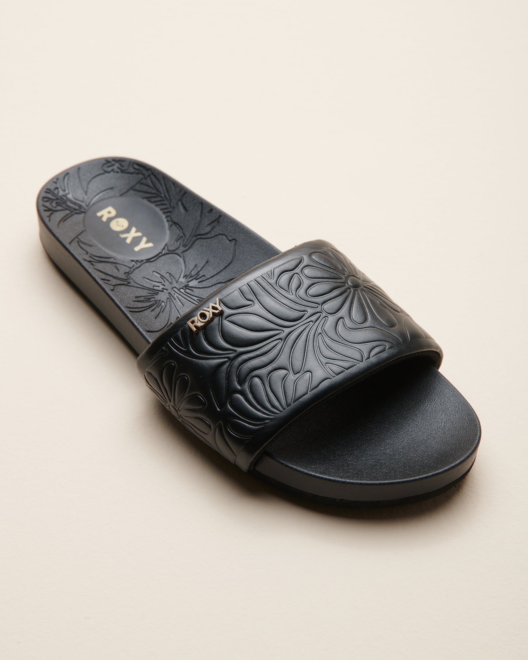 ROXY Nani Slide Floral Textured Strap Black 14400716 - View1
