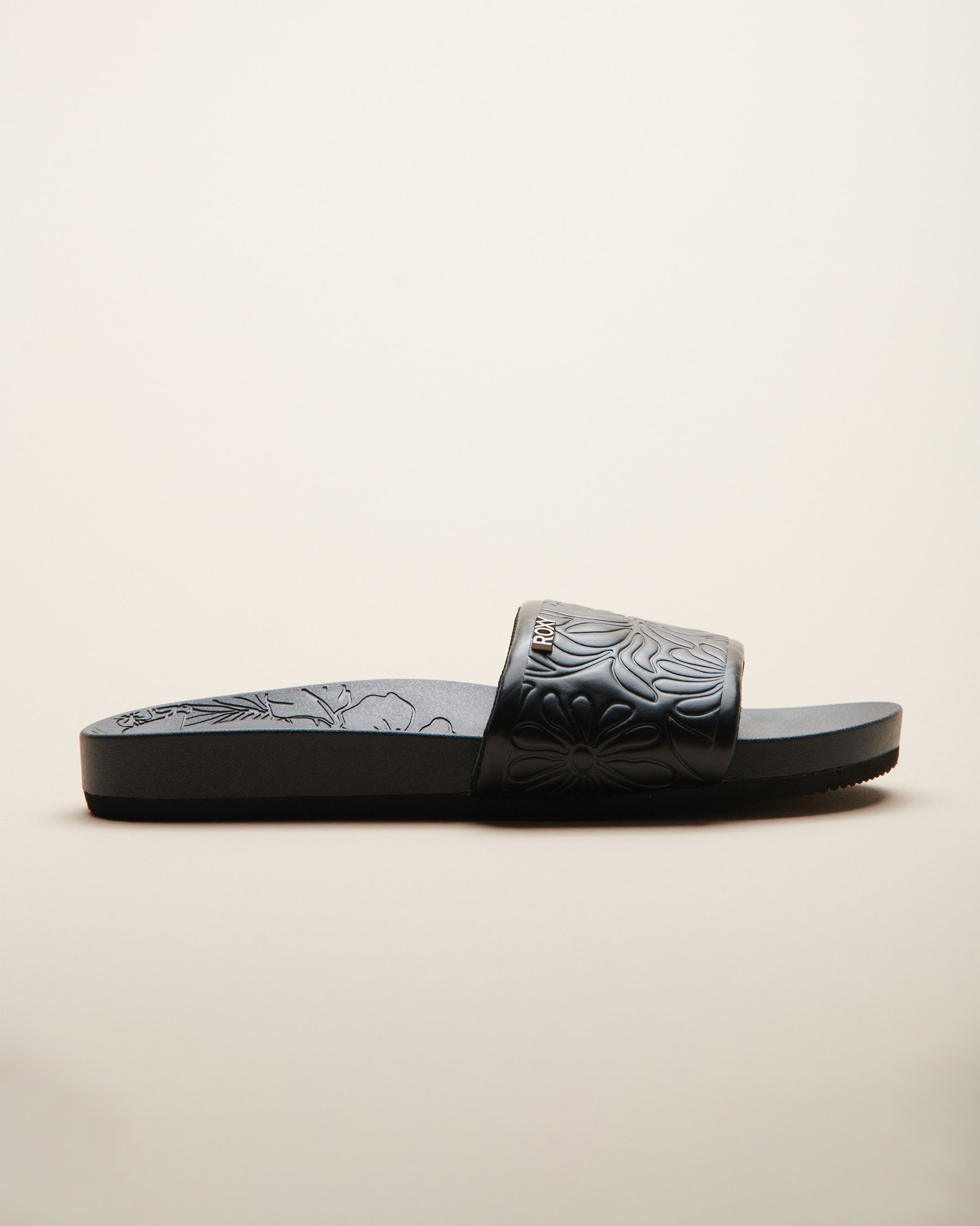 ROXY Nani Slide Floral Textured Strap Black 14400716 - View3