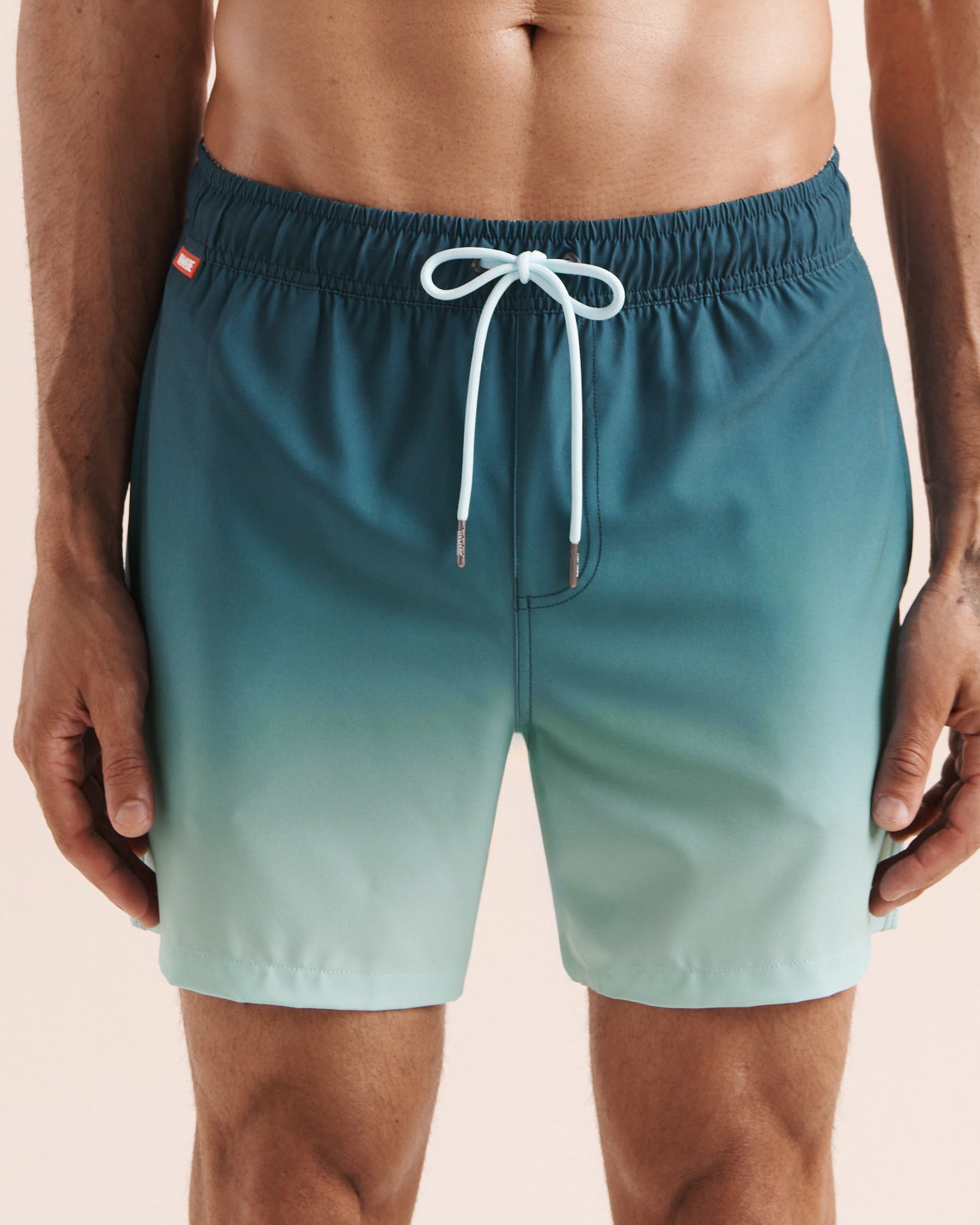HAMABE Ombre Print 4.5'' Volley Swimsuit With Brief Liner Sea Blue 03100092 - View4