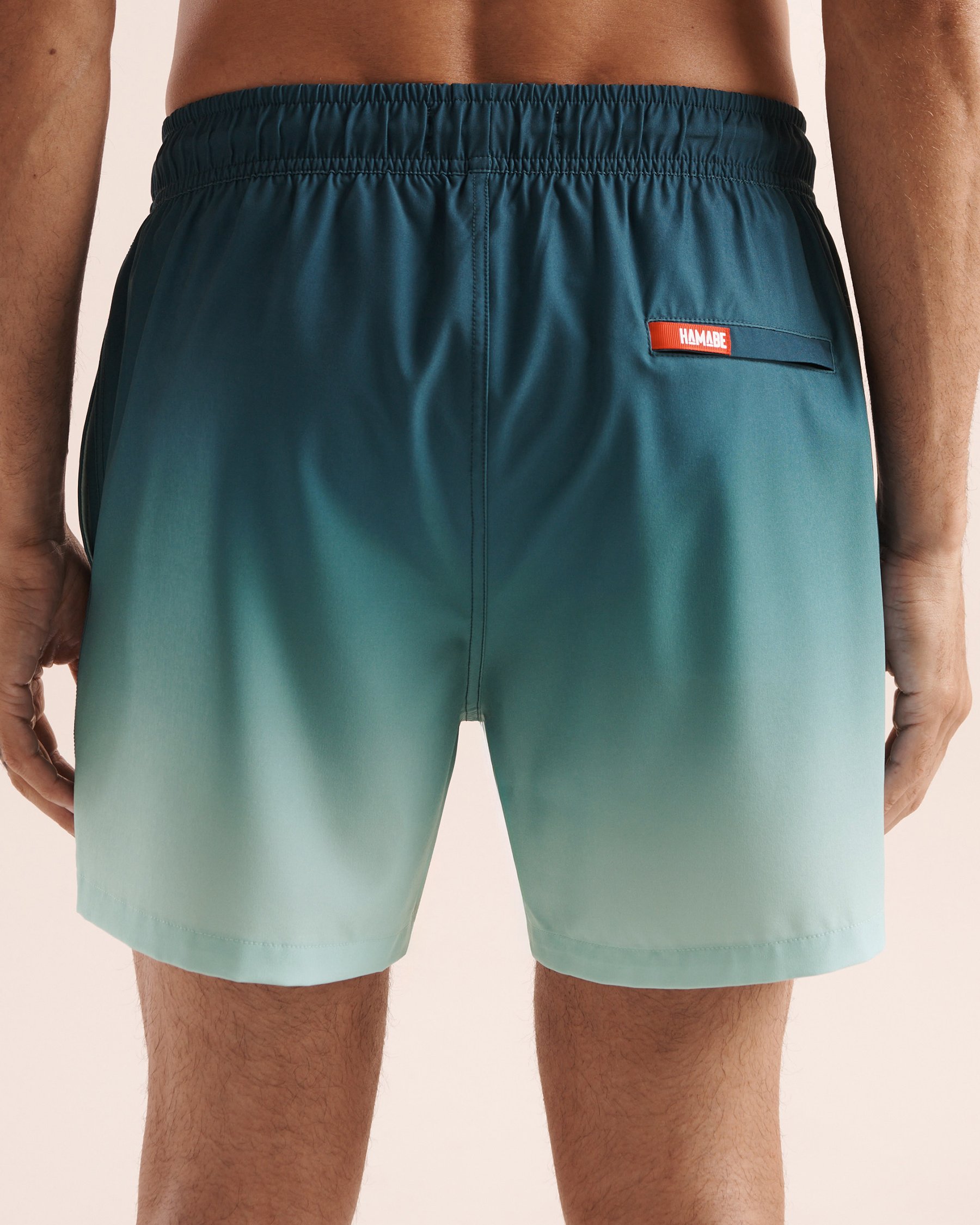 HAMABE Ombre Print 4.5'' Volley Swimsuit With Brief Liner Sea Blue 03100092 - View5