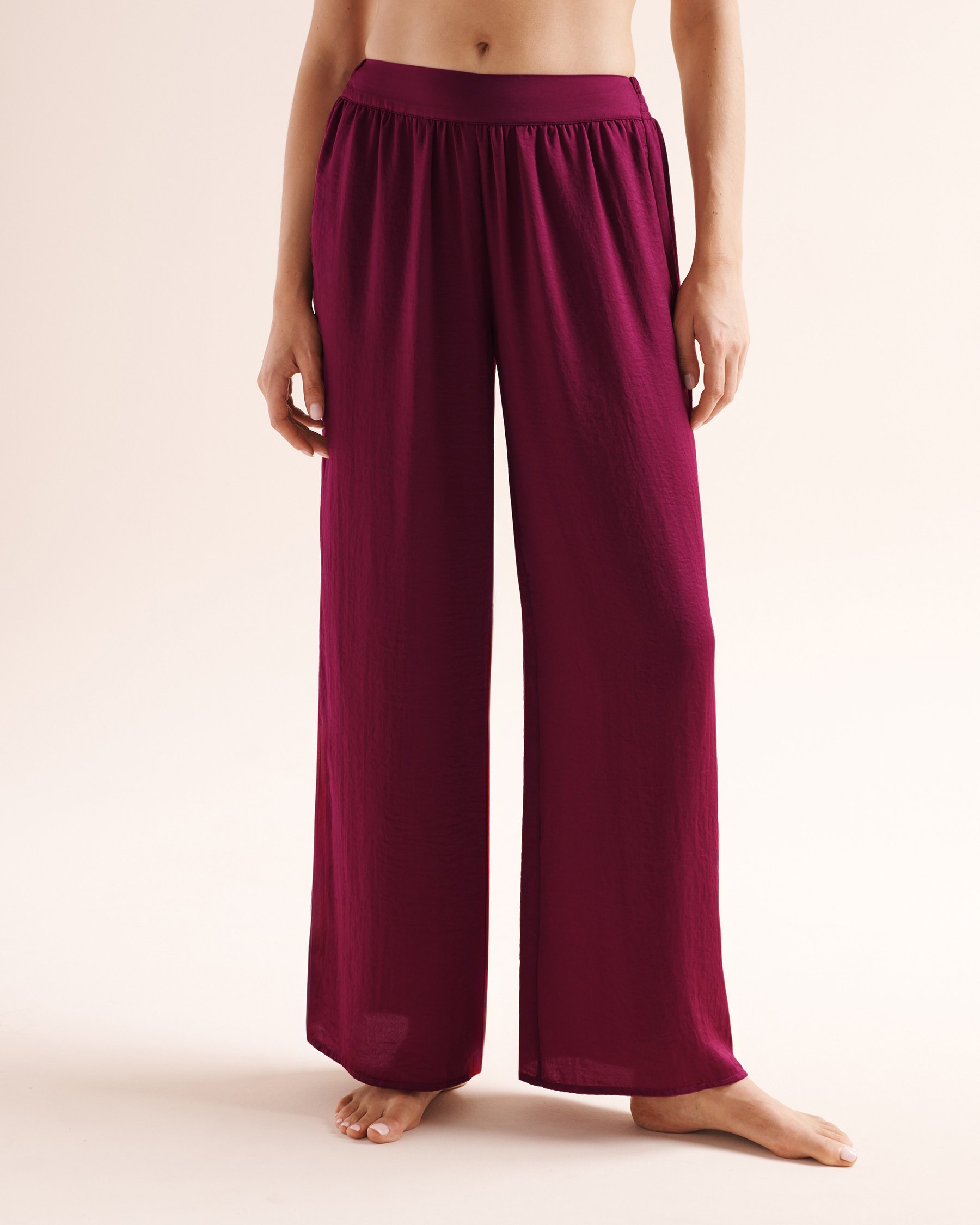 SANTEMARE Satined Pants Purple 02200128 - View1