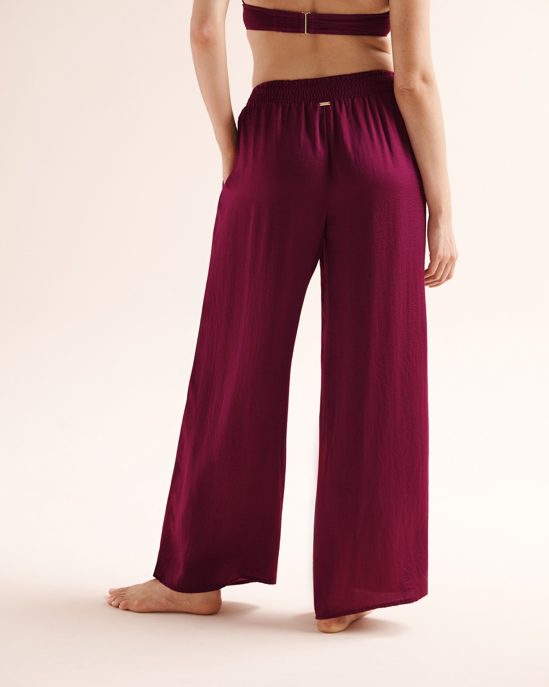 SANTEMARE Satined Pants Purple 02200128 - View2