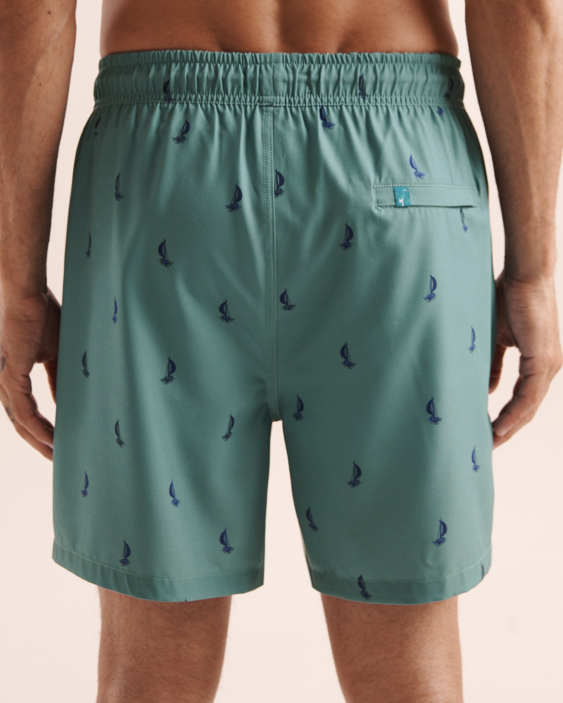 SHORELINE SEVEN Sailboat Compressive Liner 6'' Volley Swimsuit Teal 03100094 - View7