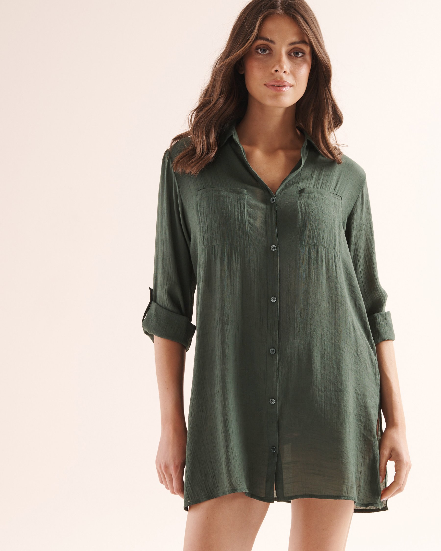 TURQUOISE COUTURE Chemise Vert sycomore 02100058 - View4