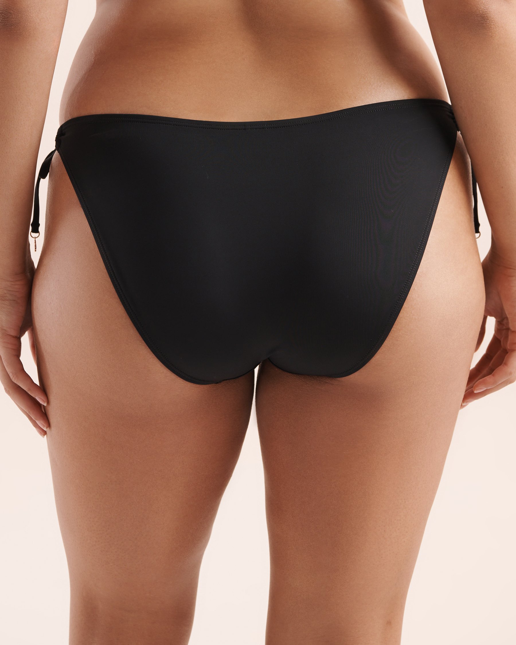 TURQUOISE COUTURE Side Tie Low-Rise Bikini Bottom Black 01300660 - View3
