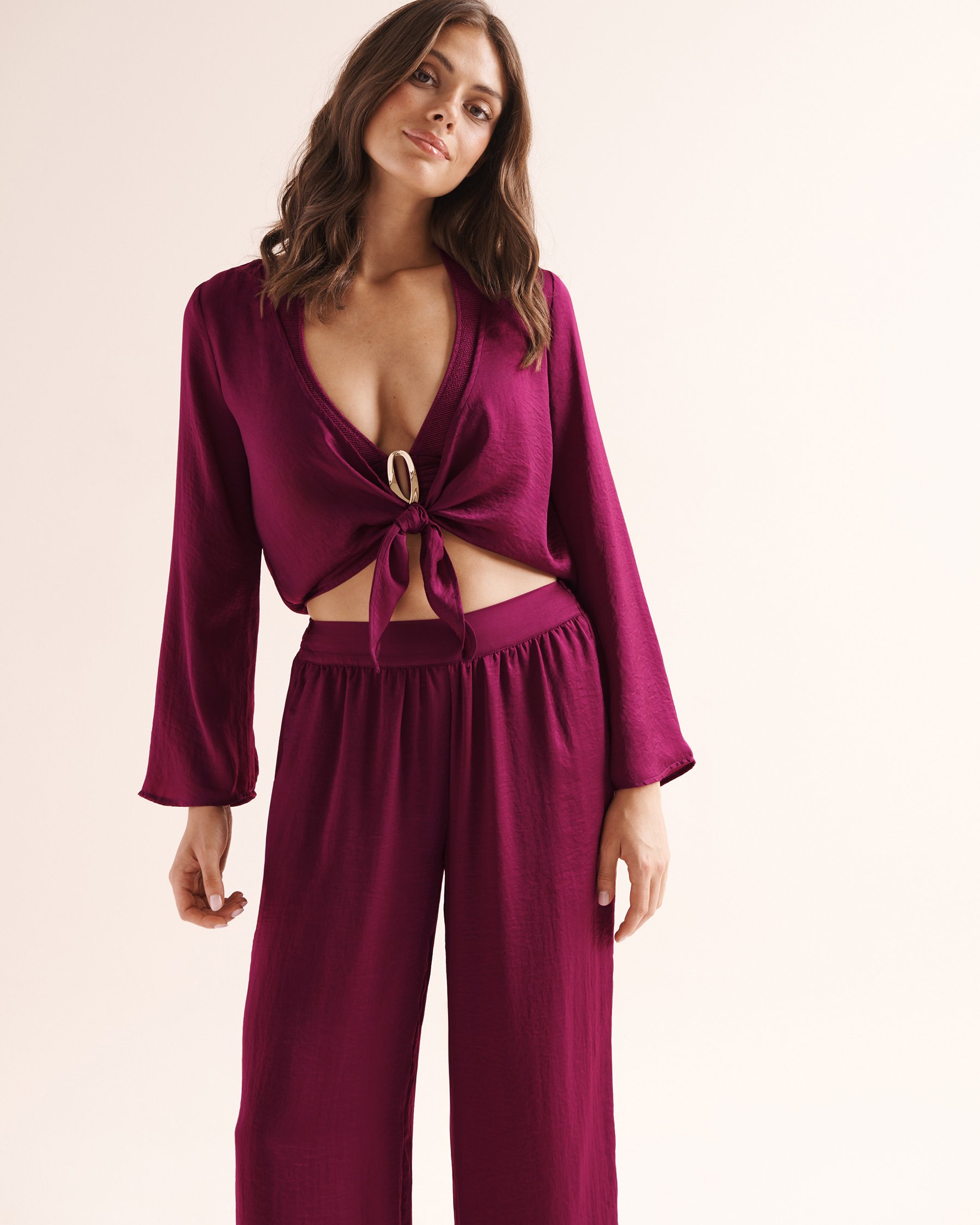 SANTEMARE Haut satiné Violet 02100056 - View1