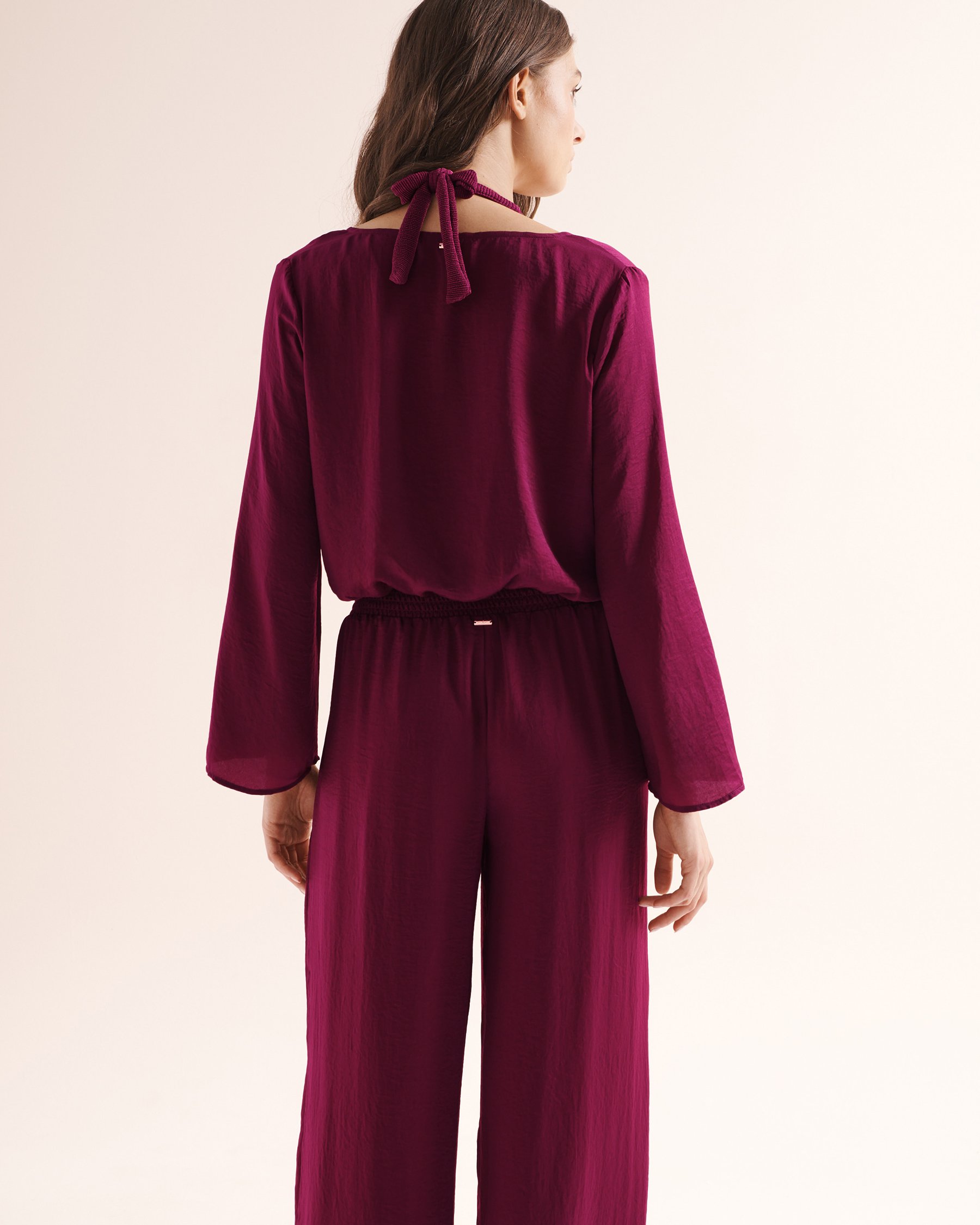 SANTEMARE Haut satiné Violet 02100056 - View2