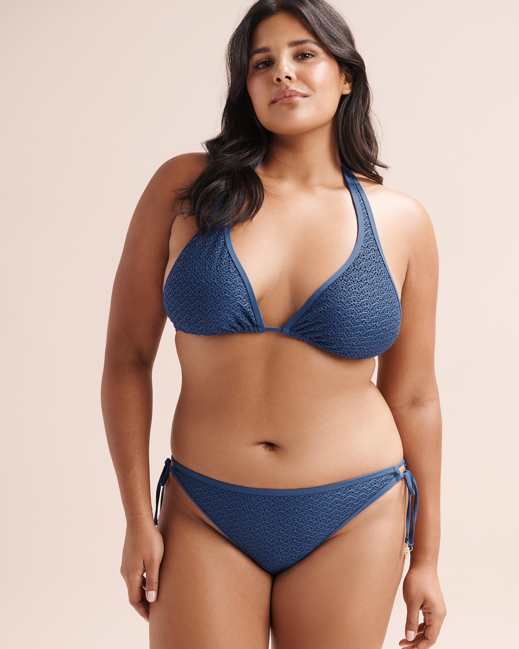 COSTA DEL REY Crochet Triangle Bikini Top Sodalite Blue 01100618 - View5