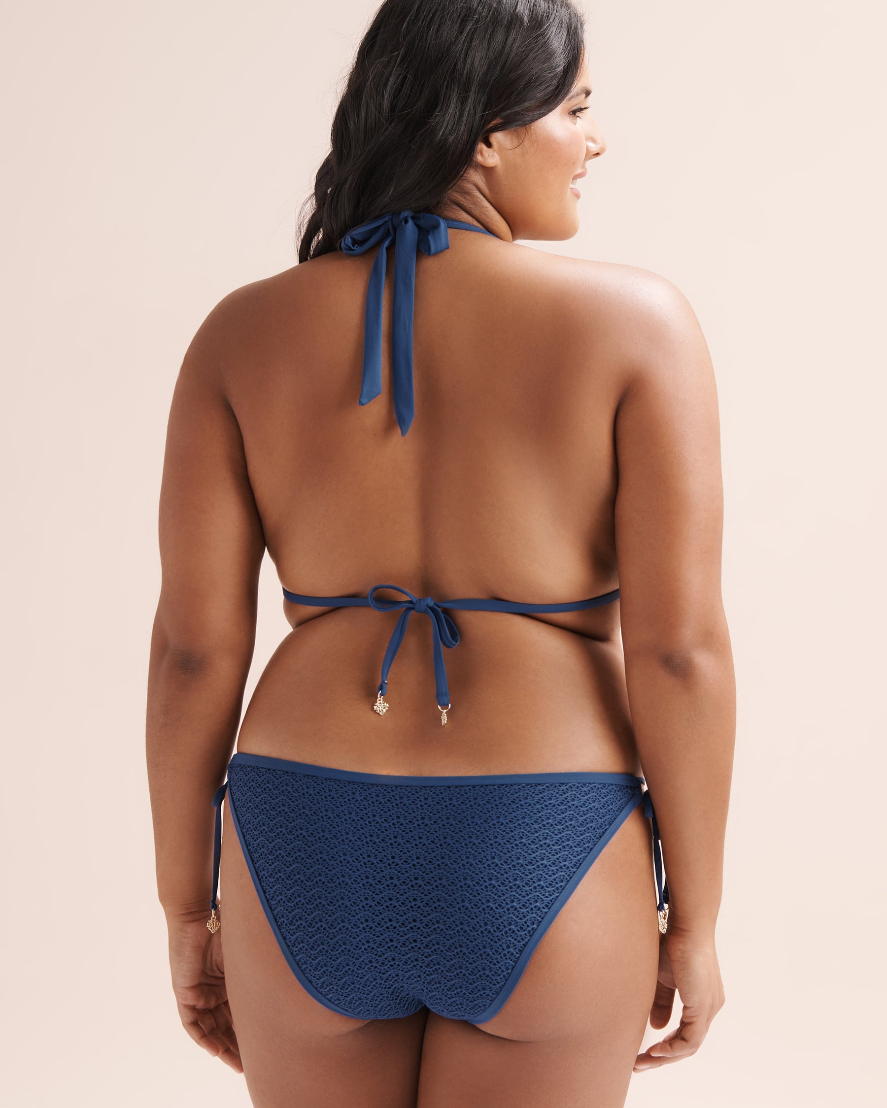 COSTA DEL REY Crochet Triangle Bikini Top Sodalite Blue 01100618 - View6