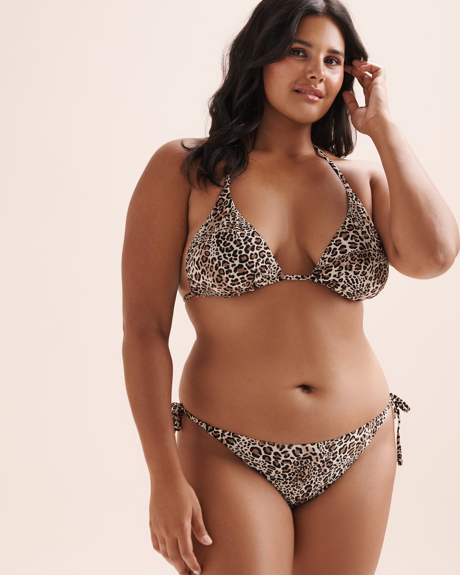 TROPIK Leopard Triangle Bikini Top Brown, black, beige - Leopard 01100627 - View7