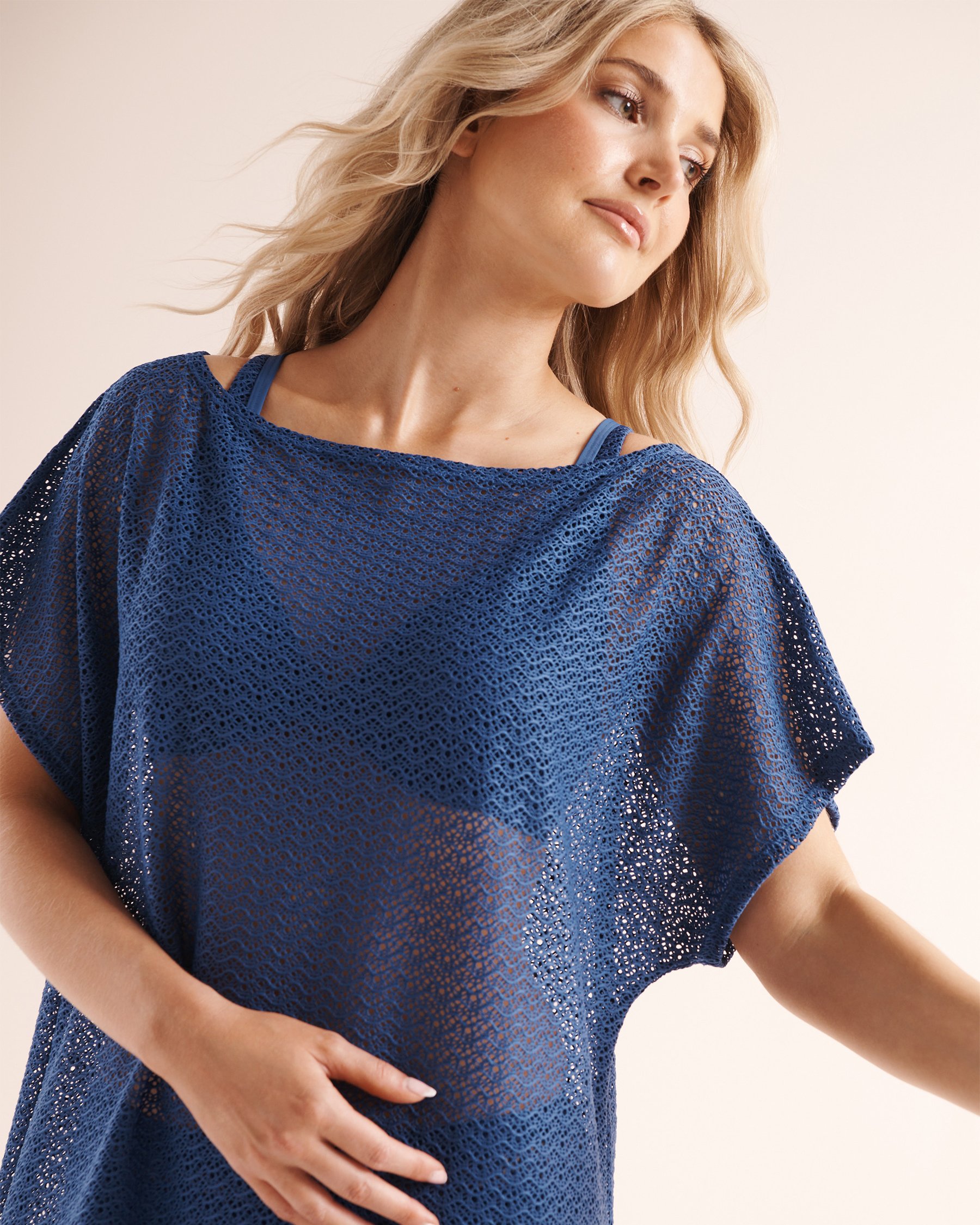 COSTA DEL REY Crochet Tunic Sodalite Blue 02400069 - View3