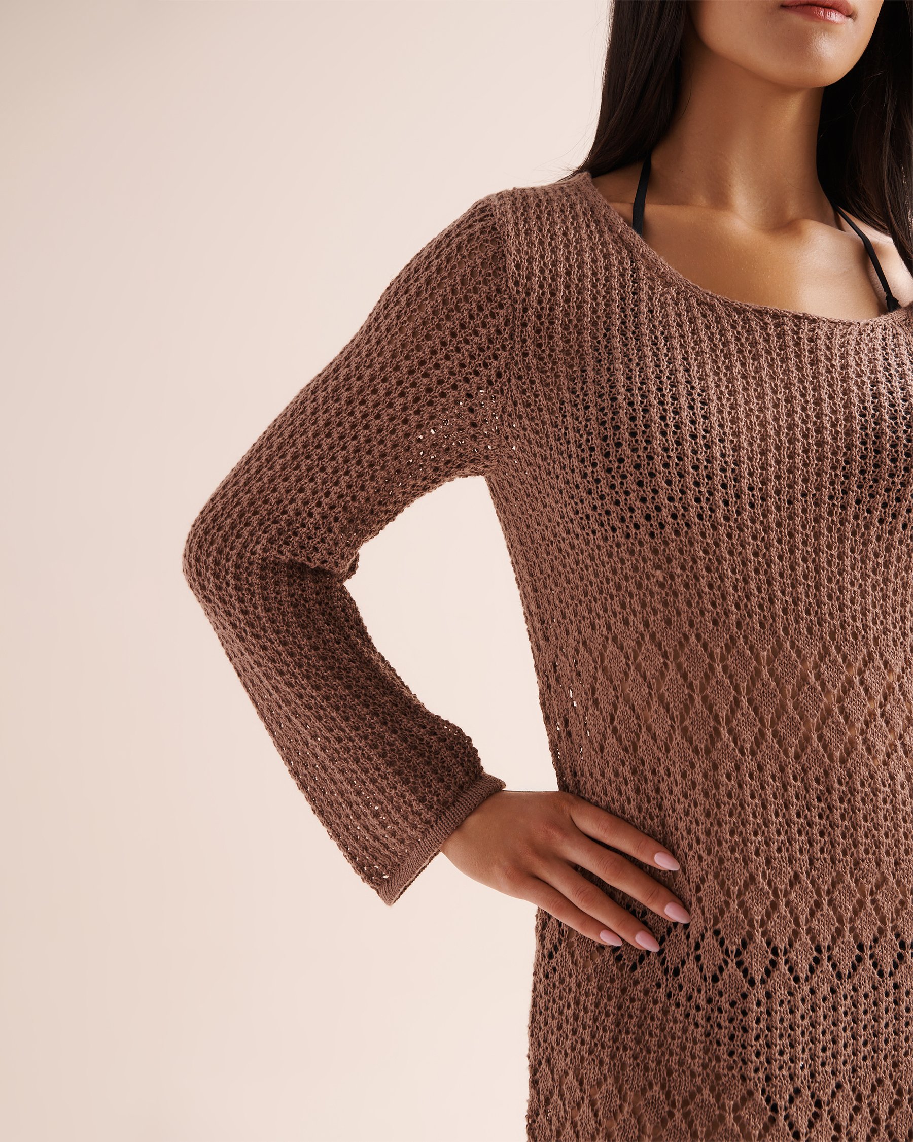 MY BIKINI STORY Crochet Tunic Chocolate Brown 02400071 - View9