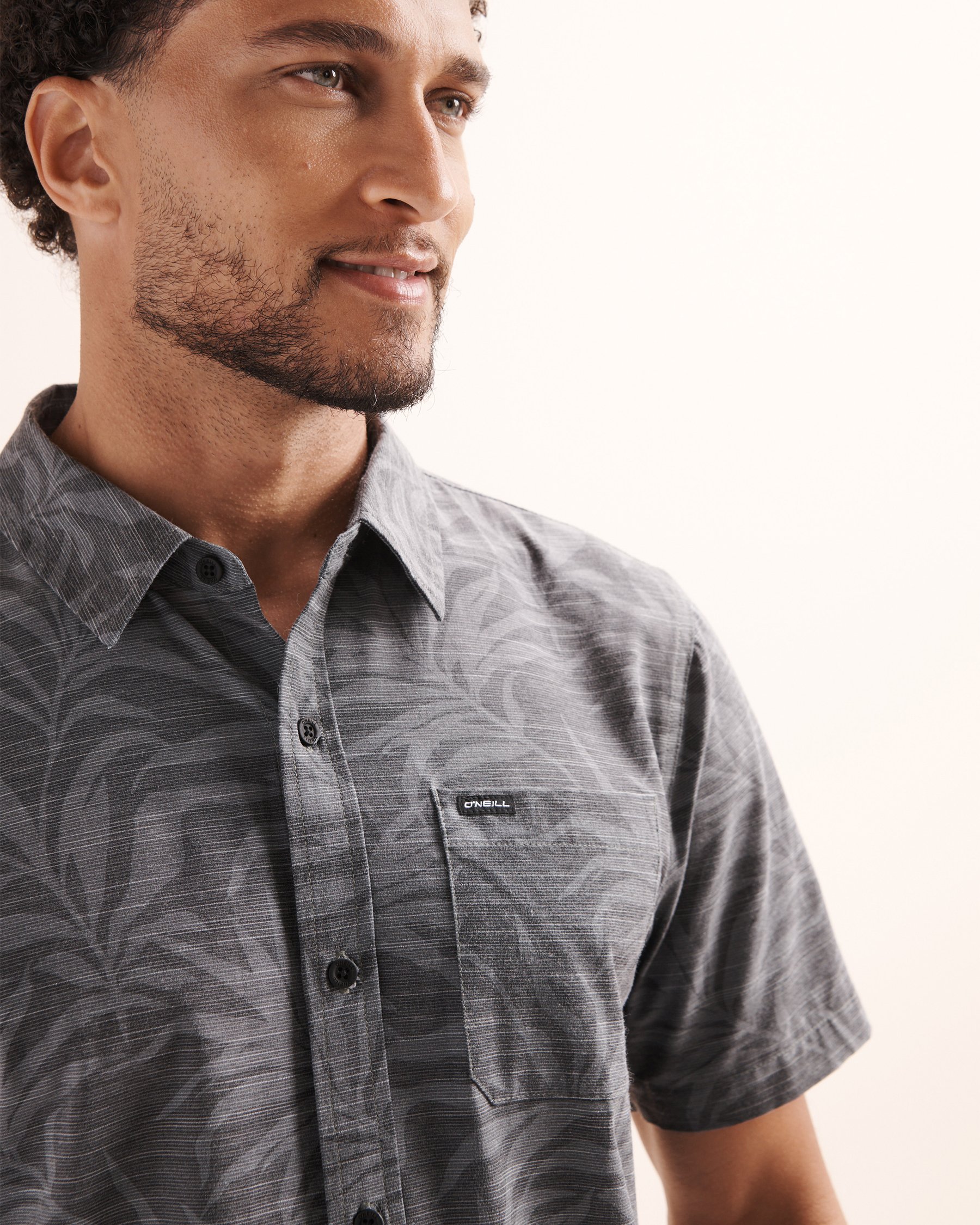 O'NEILL UPF Slub Relaxed Fit Shirt Black and grey SP2610412 - View3