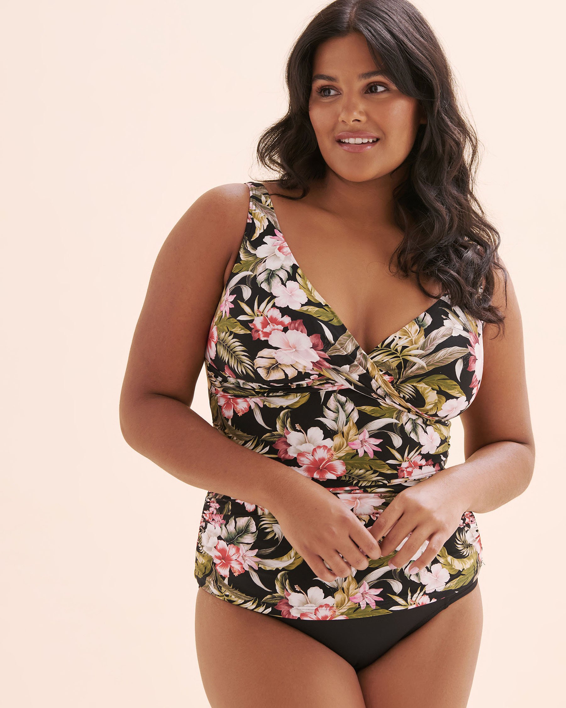 ARTESANDS Tropisian Delacroix D Cup Tankini Top Black AT3721TN - View5