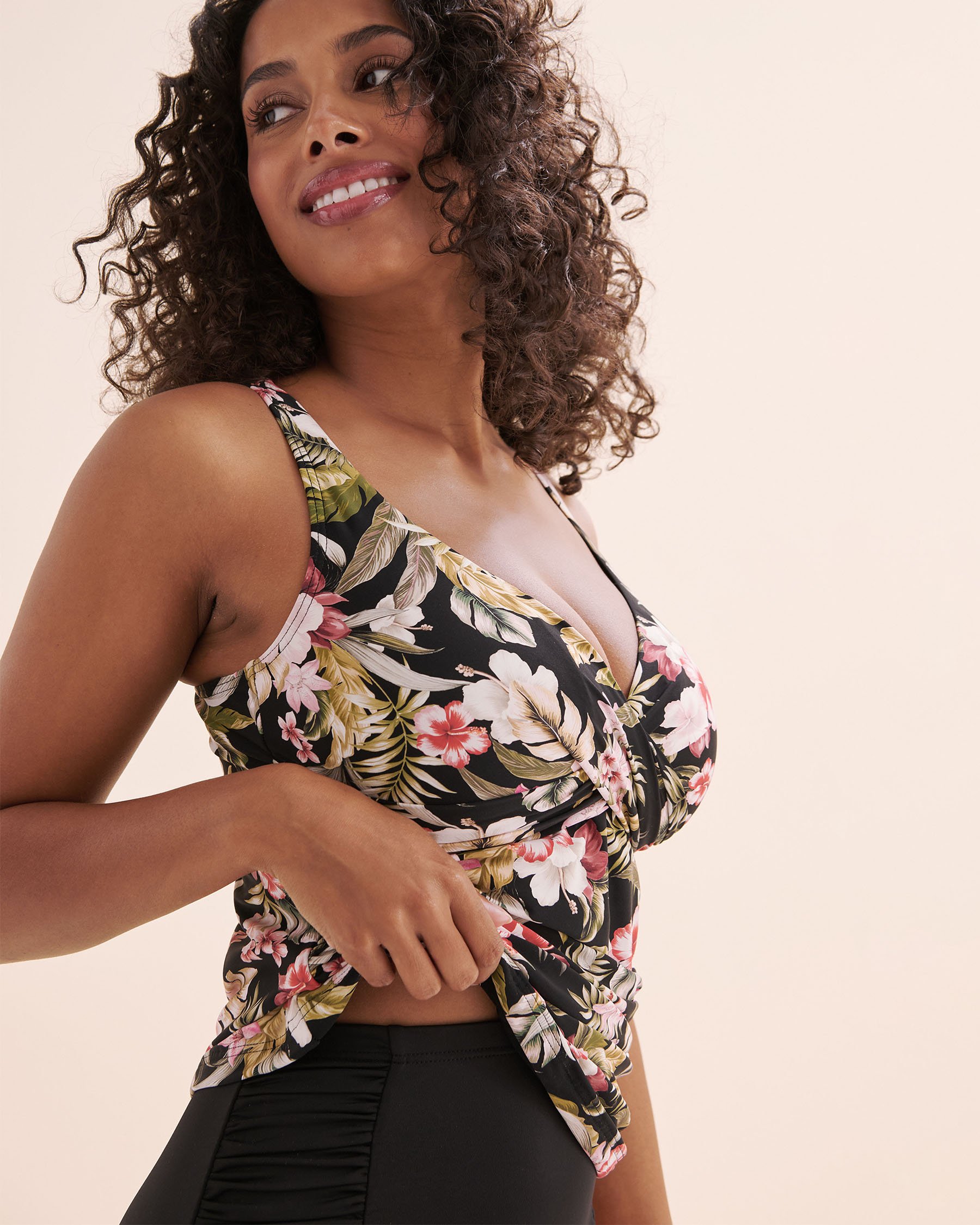 ARTESANDS Tropisian Delacroix D Cup Tankini Top Black AT3721TN - View12