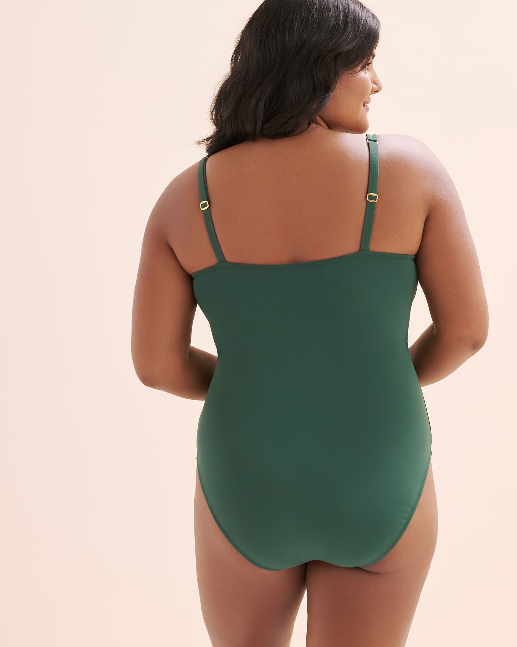 BLEU ROD BEATTIE Kore Mio Scoop Neck One-Piece Swimsuit Green RBKK00784 - View2