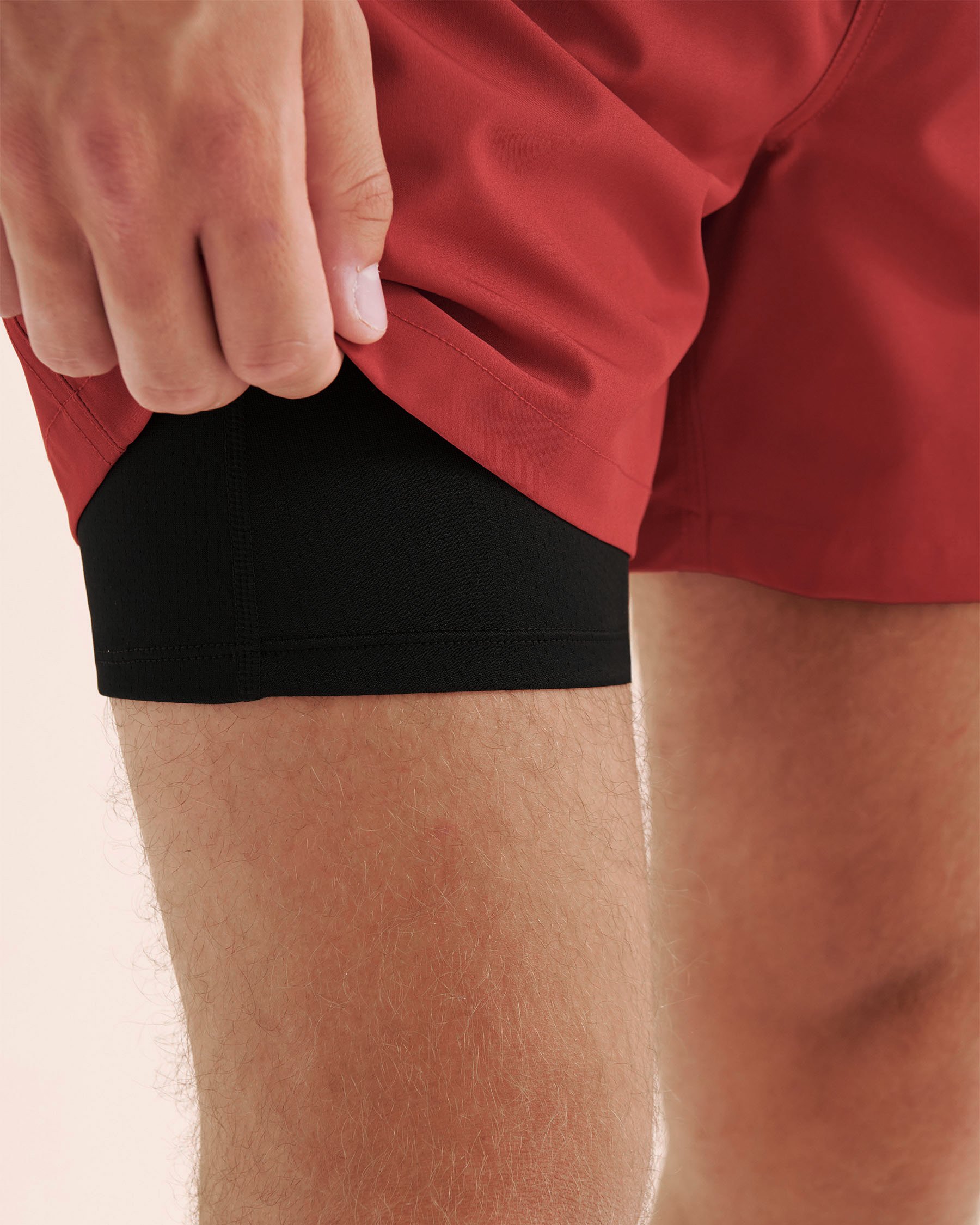 HAMABE Compression Liner Volley Swimsuit Cardinal Red 03100069 - View3