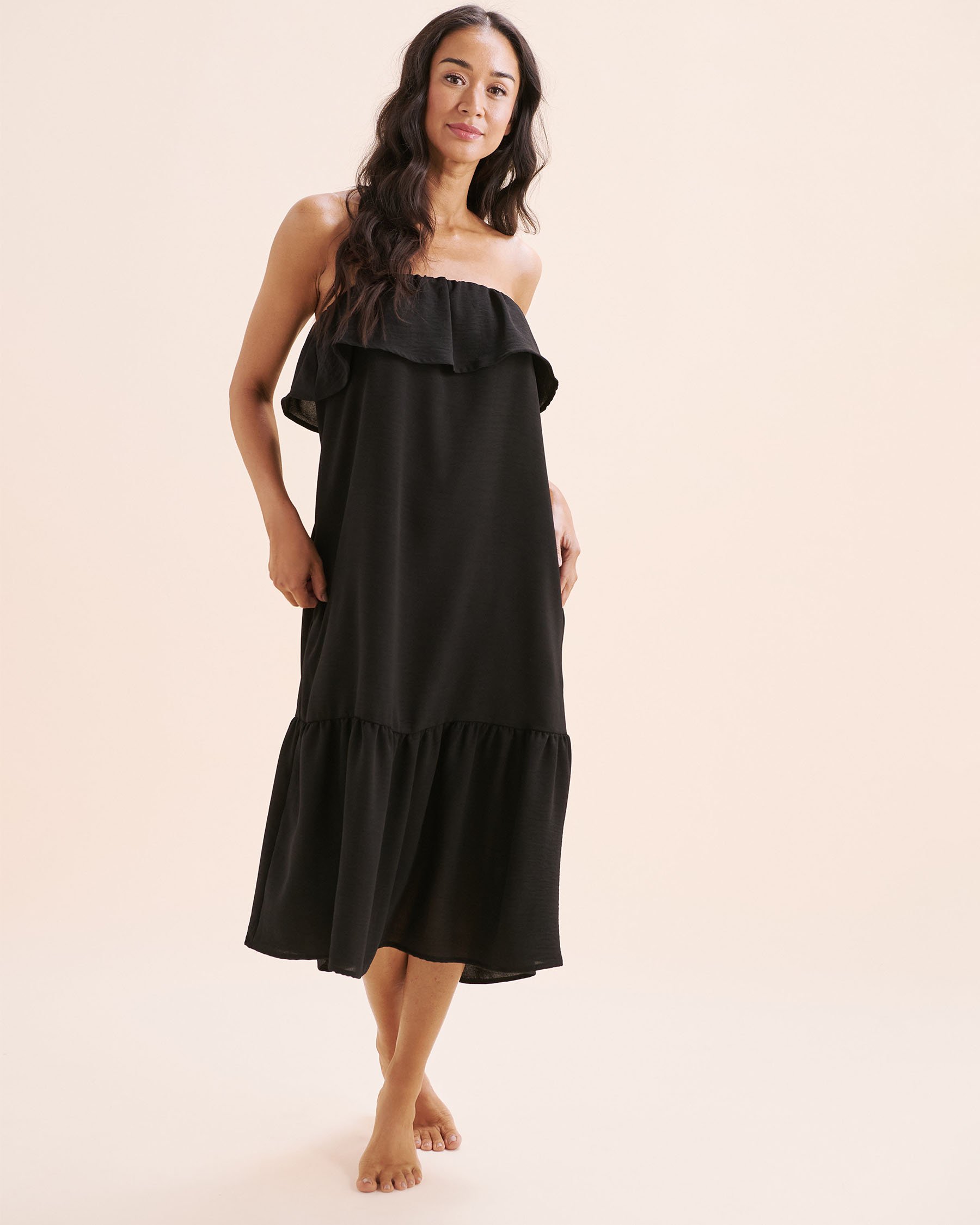 COVER ME Robe midi Melrose Bay Noir 26022555 - View1