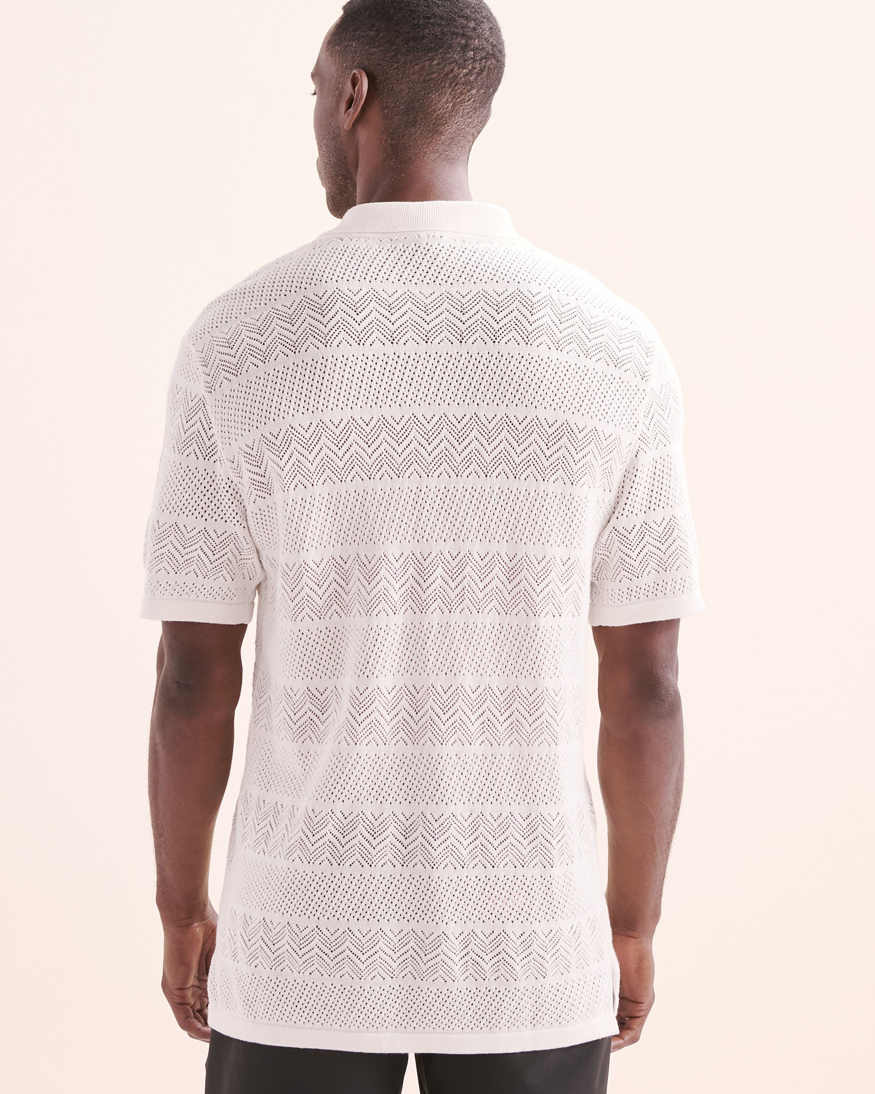 OFF THE BEACH Crochet Shirt Beige 04100043 - View2