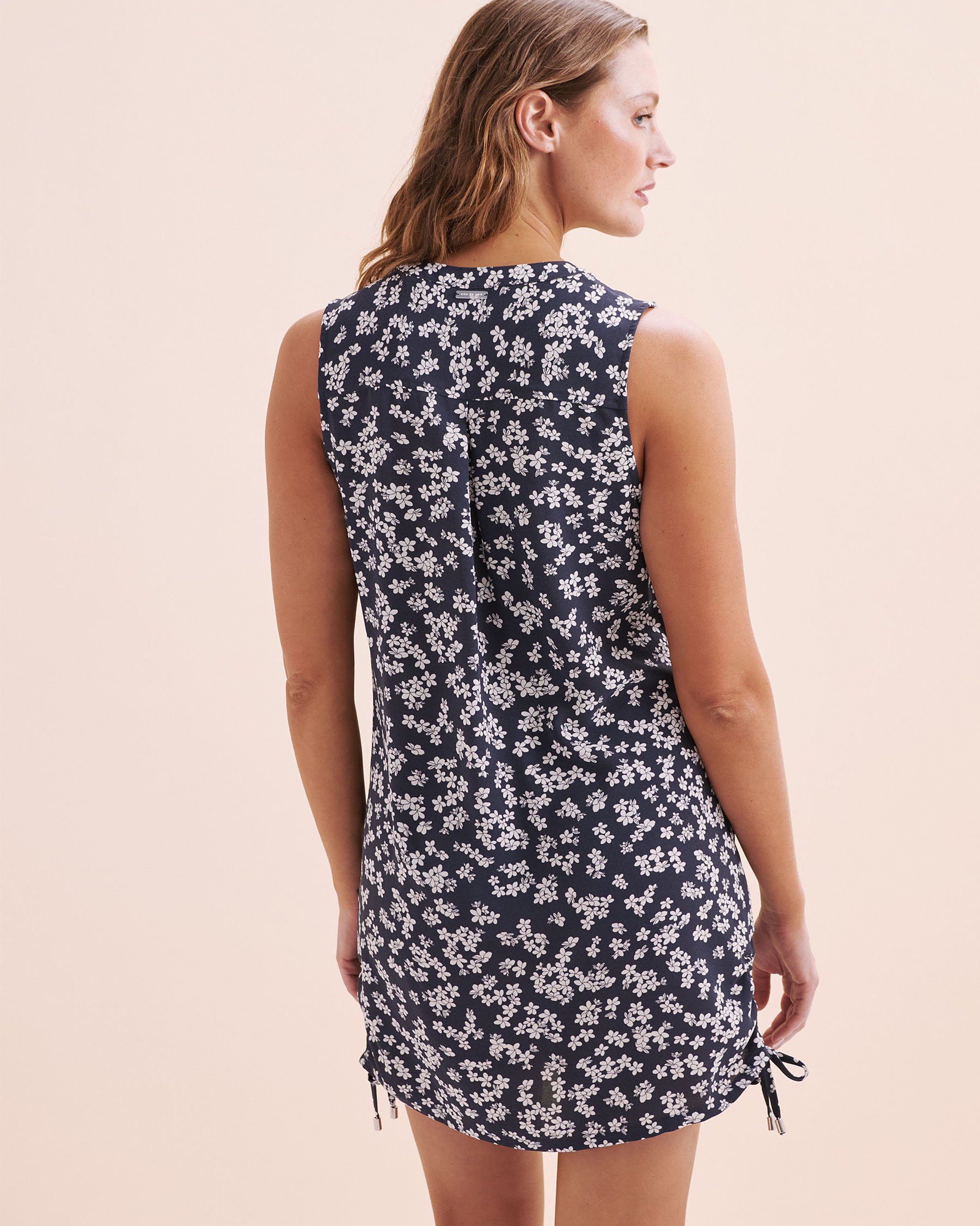 EAU DE SEA Robe courte fleurie Bleu et blanc 02300178 - View7