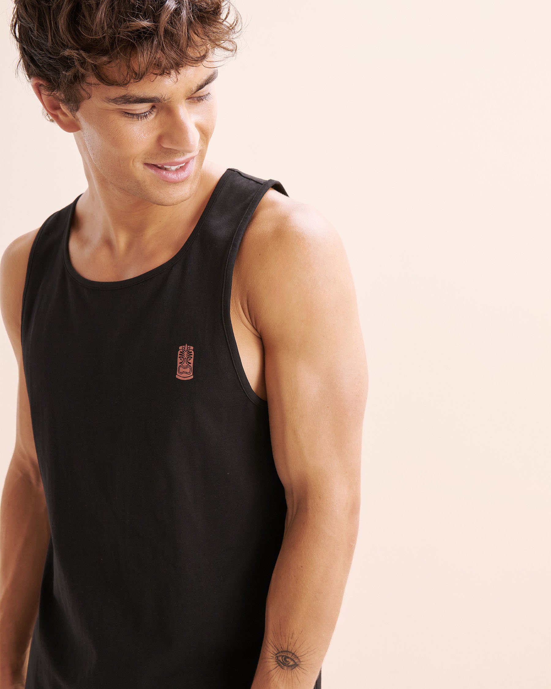 HAMABE Tank Top Black 04100046 - View5