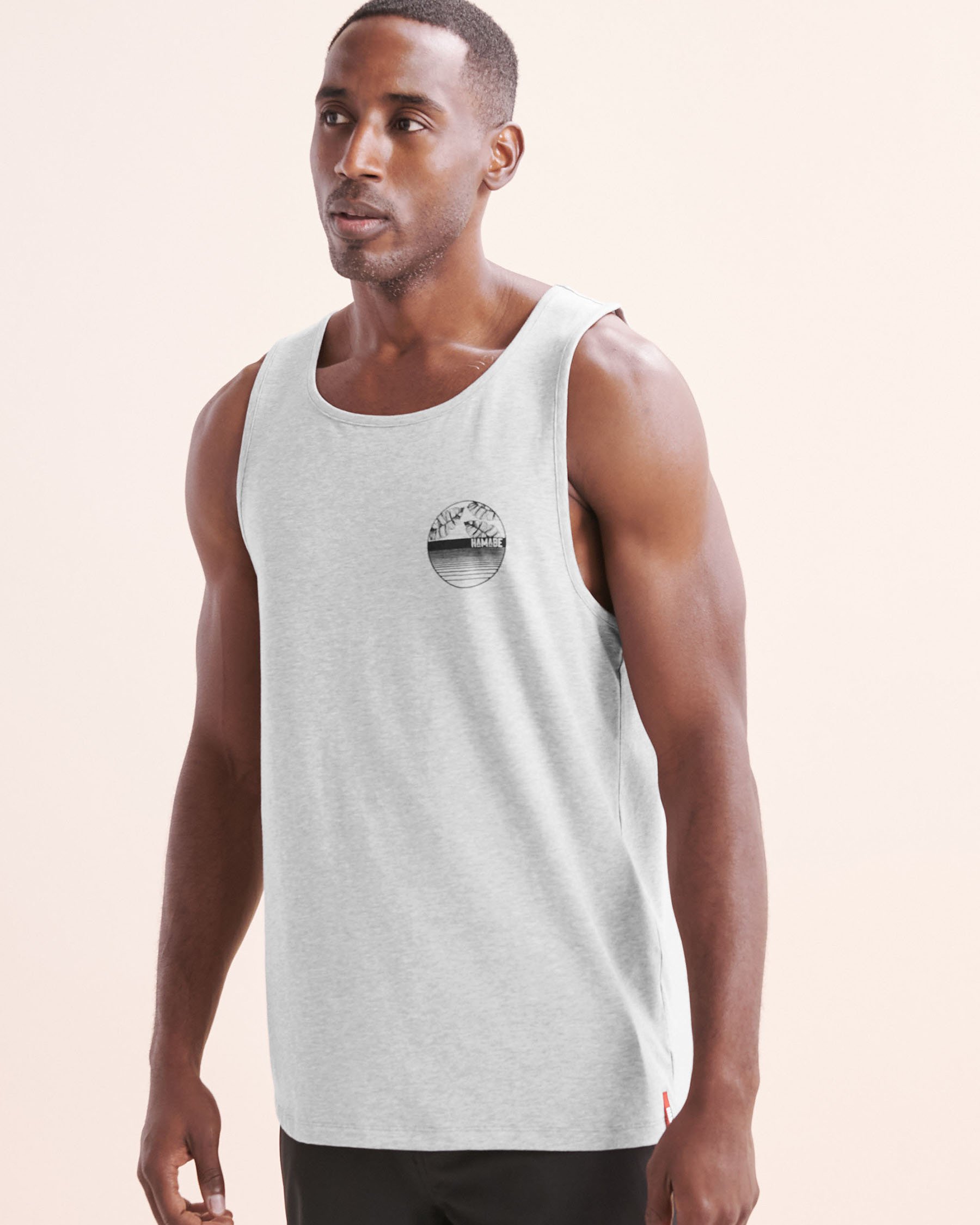 HAMABE Tank Top Grey Mix 04100046 - View1