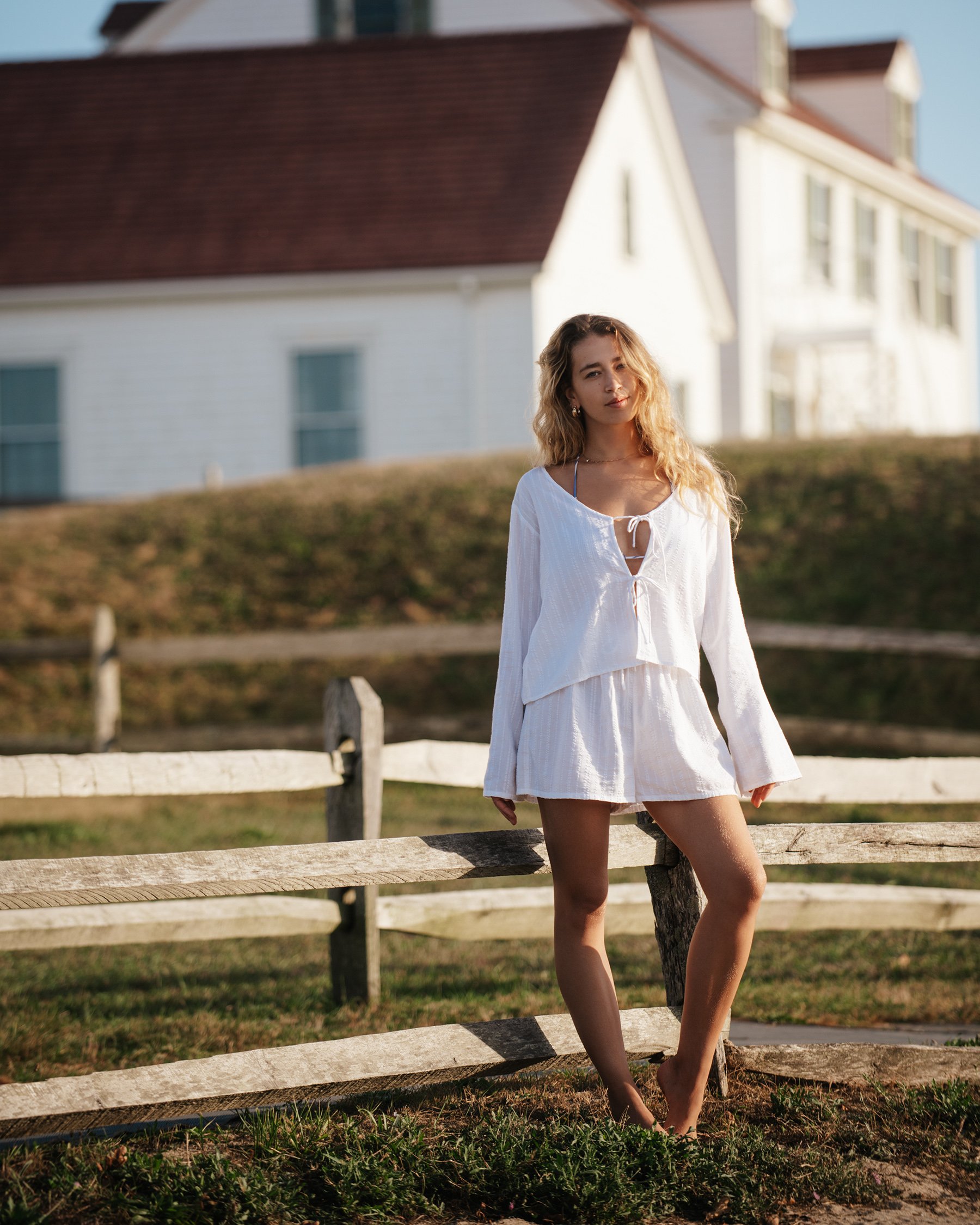 RIP CURL Chemise avec nœud sur le devant Haze Blanc 06HWSH - View1