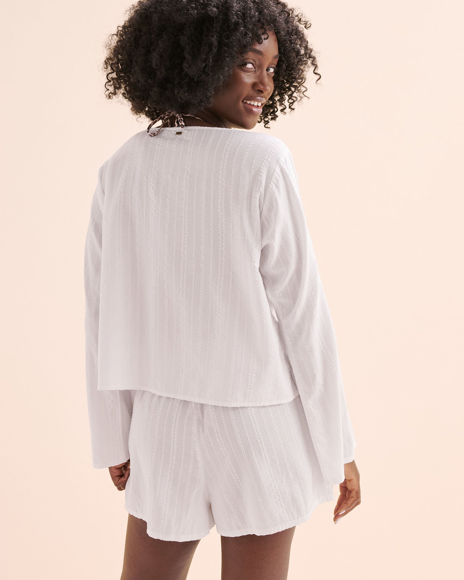 RIP CURL Haze Tie Front Shirt White 06HWSH - View5