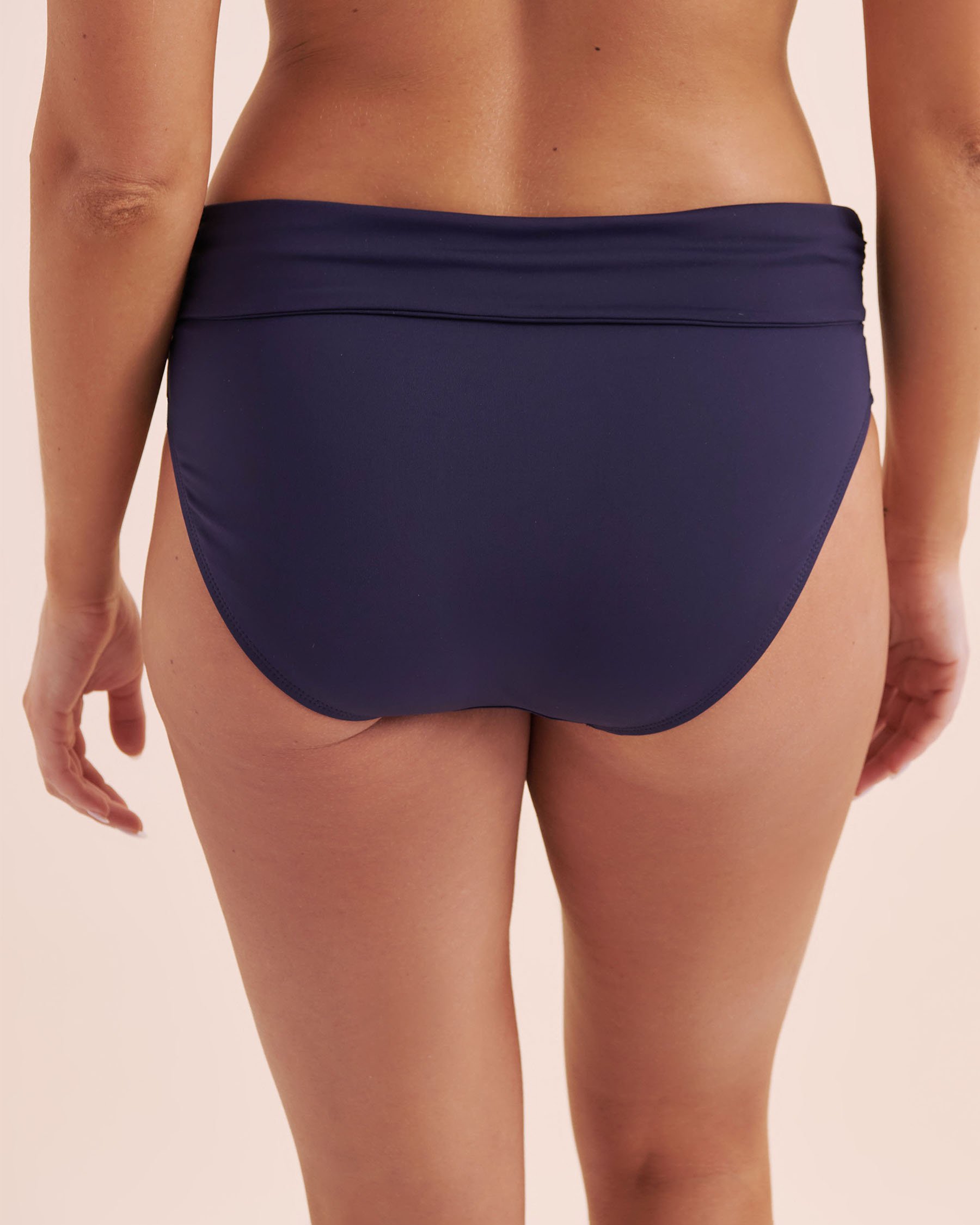 ANNE COLE High Waist Bikini Bottom Navy MYMB36001 - View3