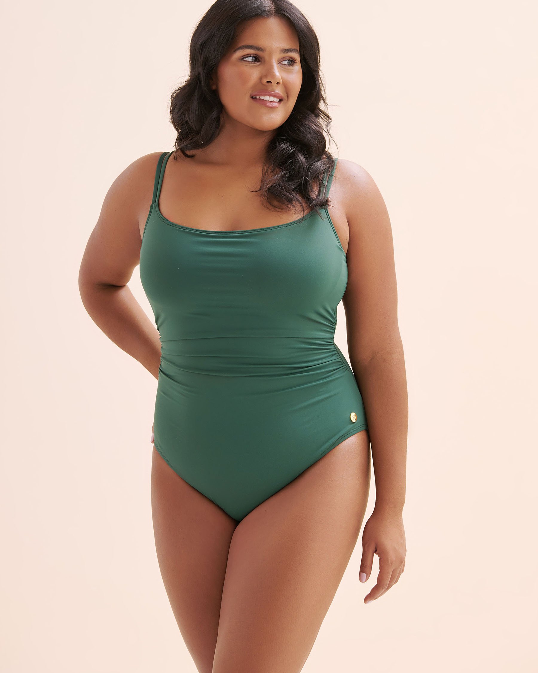 BLEU ROD BEATTIE Kore Mio Scoop Neck One-Piece Swimsuit Green RBKK00784 - View1