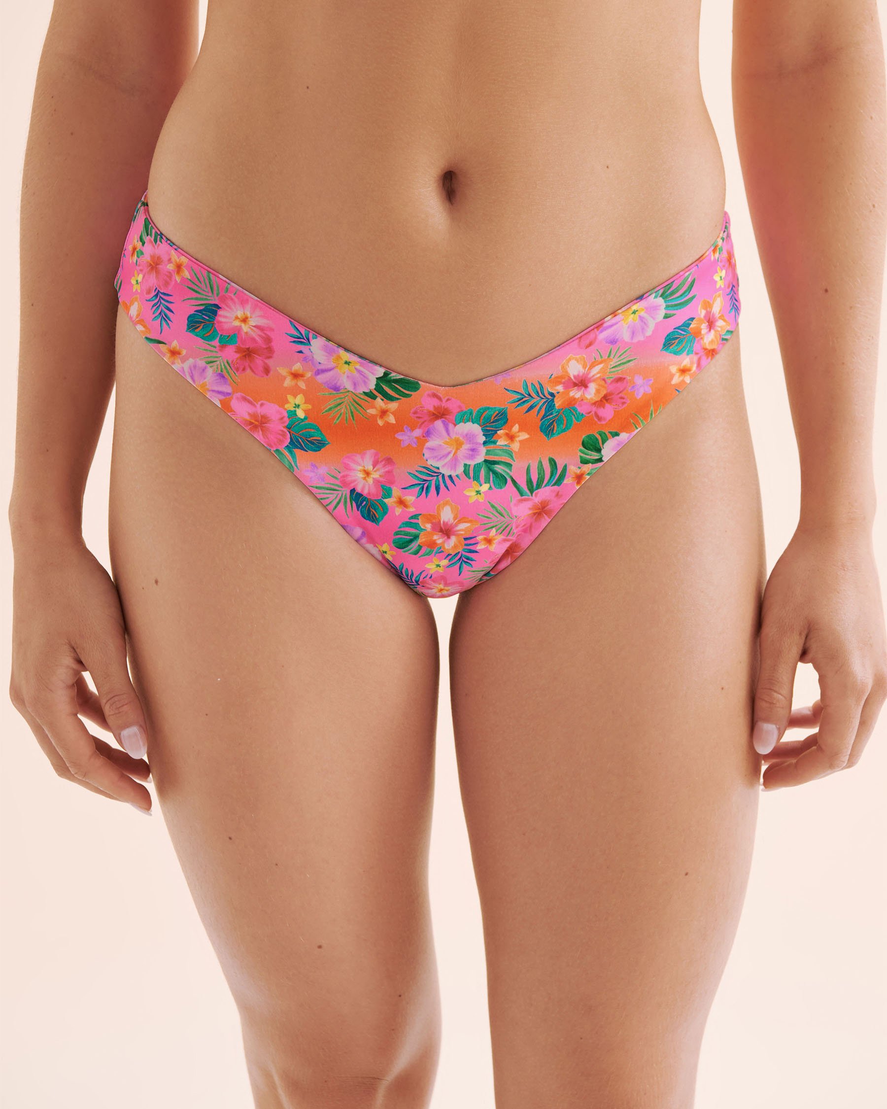 KULANI KINIS Bas de bikini échancré Summer Glow Rose fuchsia BOT216SUGL - Voir5